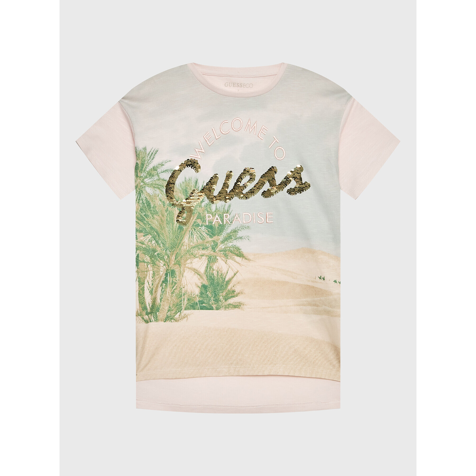 Guess Тишърт J3GI16 K6XN3 Бежов Oversize - Pepit.bg