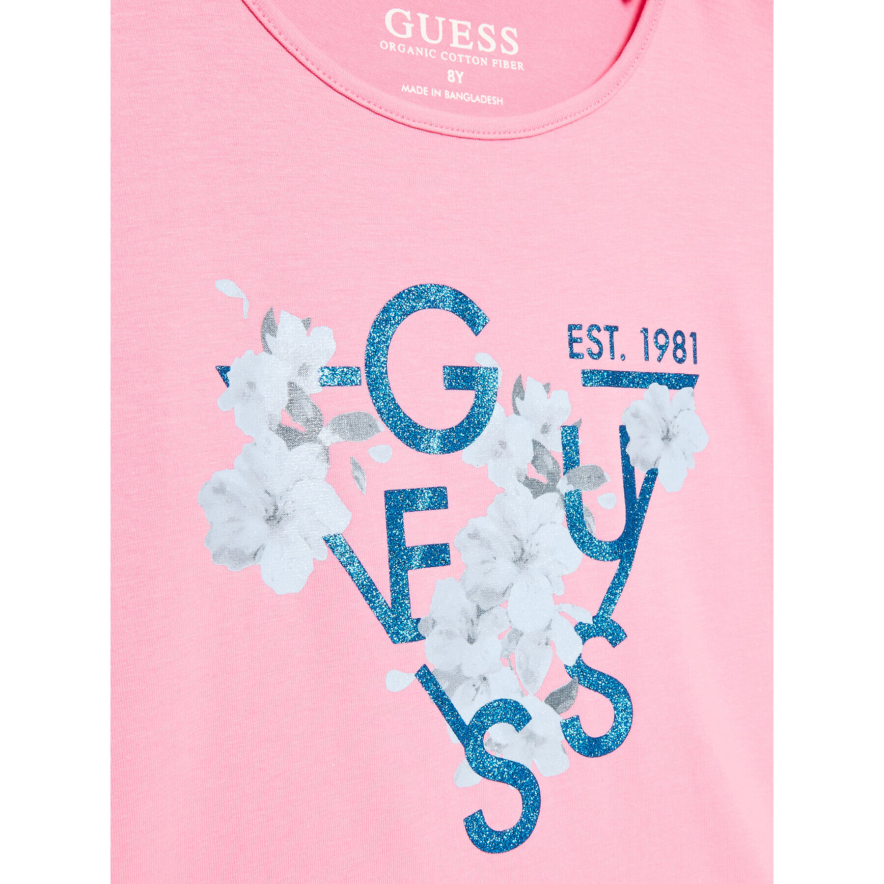 Guess Тишърт J3GI21 K6YW1 Розов Regular Fit - Pepit.bg