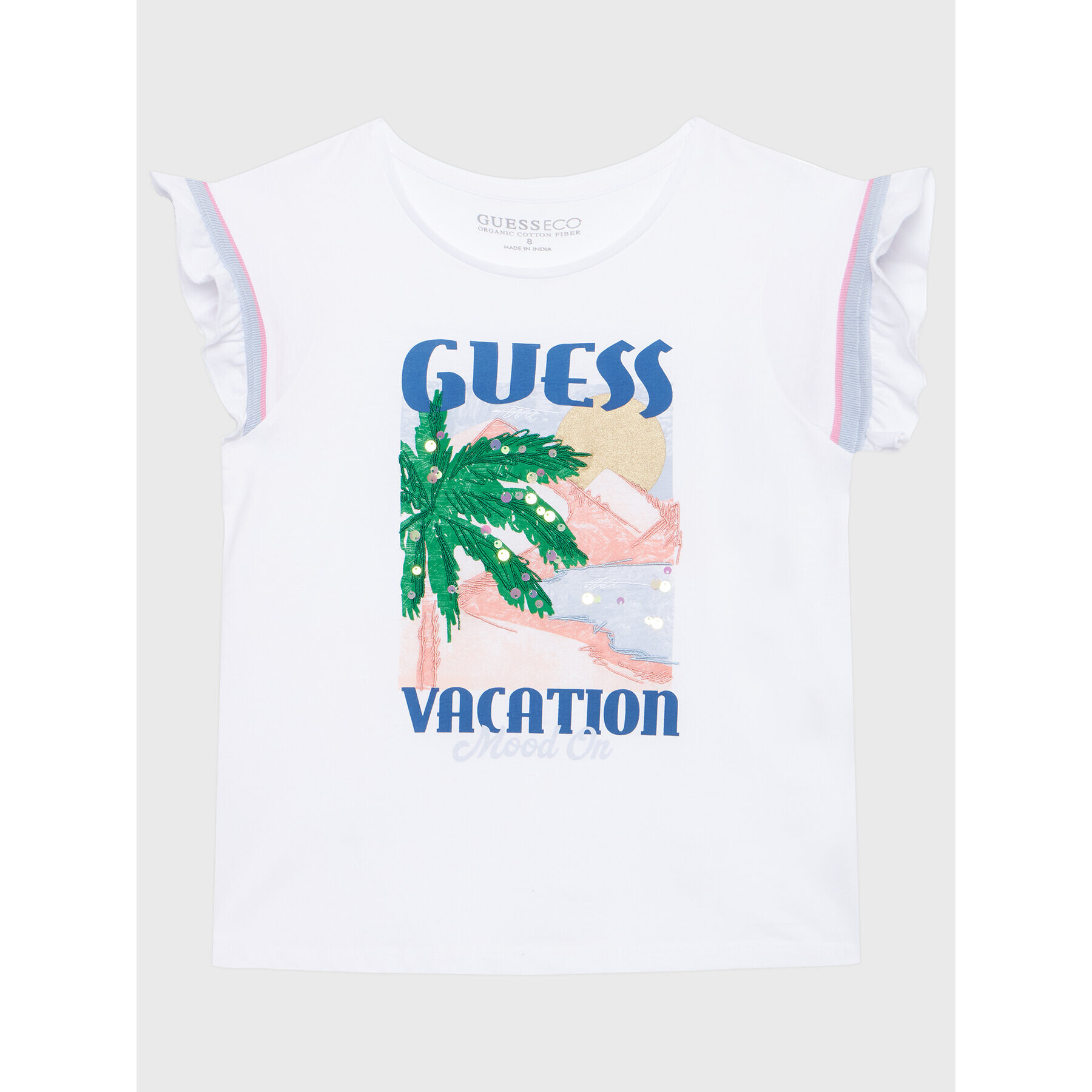 Guess Тишърт J3GI26 K8HM0 Бял Regular Fit - Pepit.bg