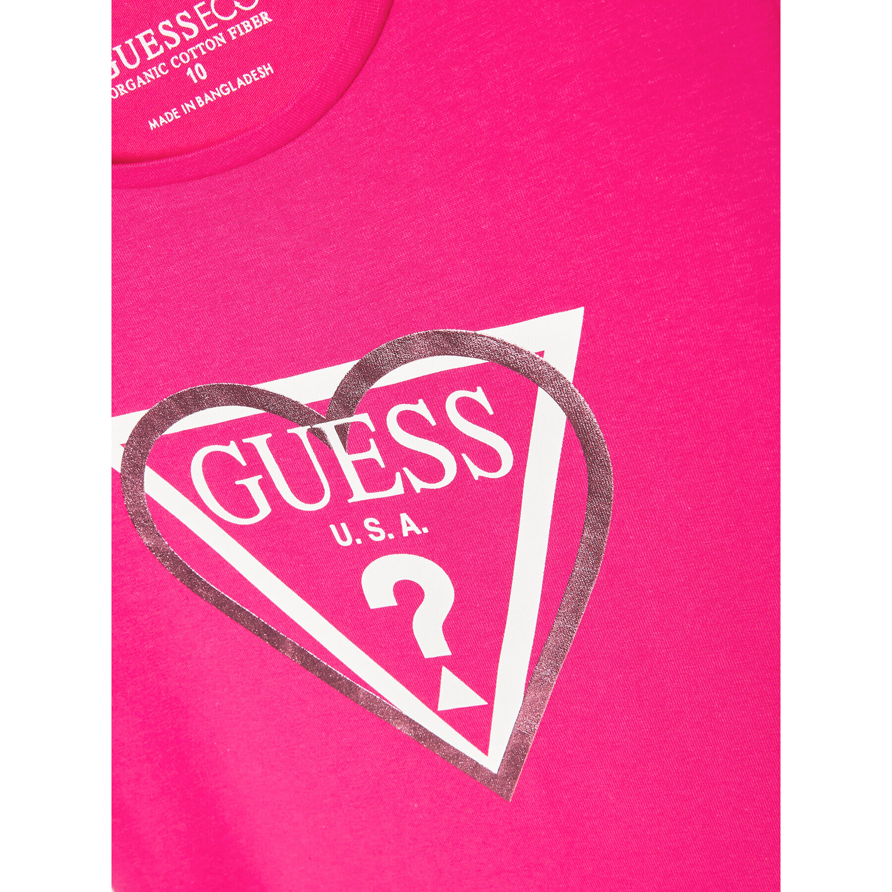 Guess Тишърт J3YI02 K6YW4 Розов Regular Fit - Pepit.bg