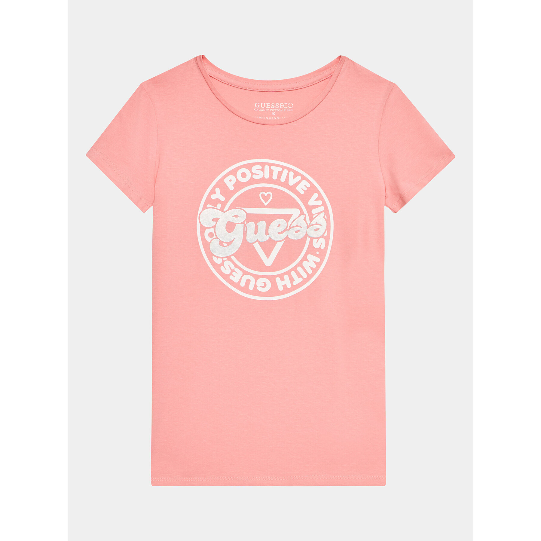 Guess Тишърт J3YI12 K6YW4 Розов Regular Fit - Pepit.bg
