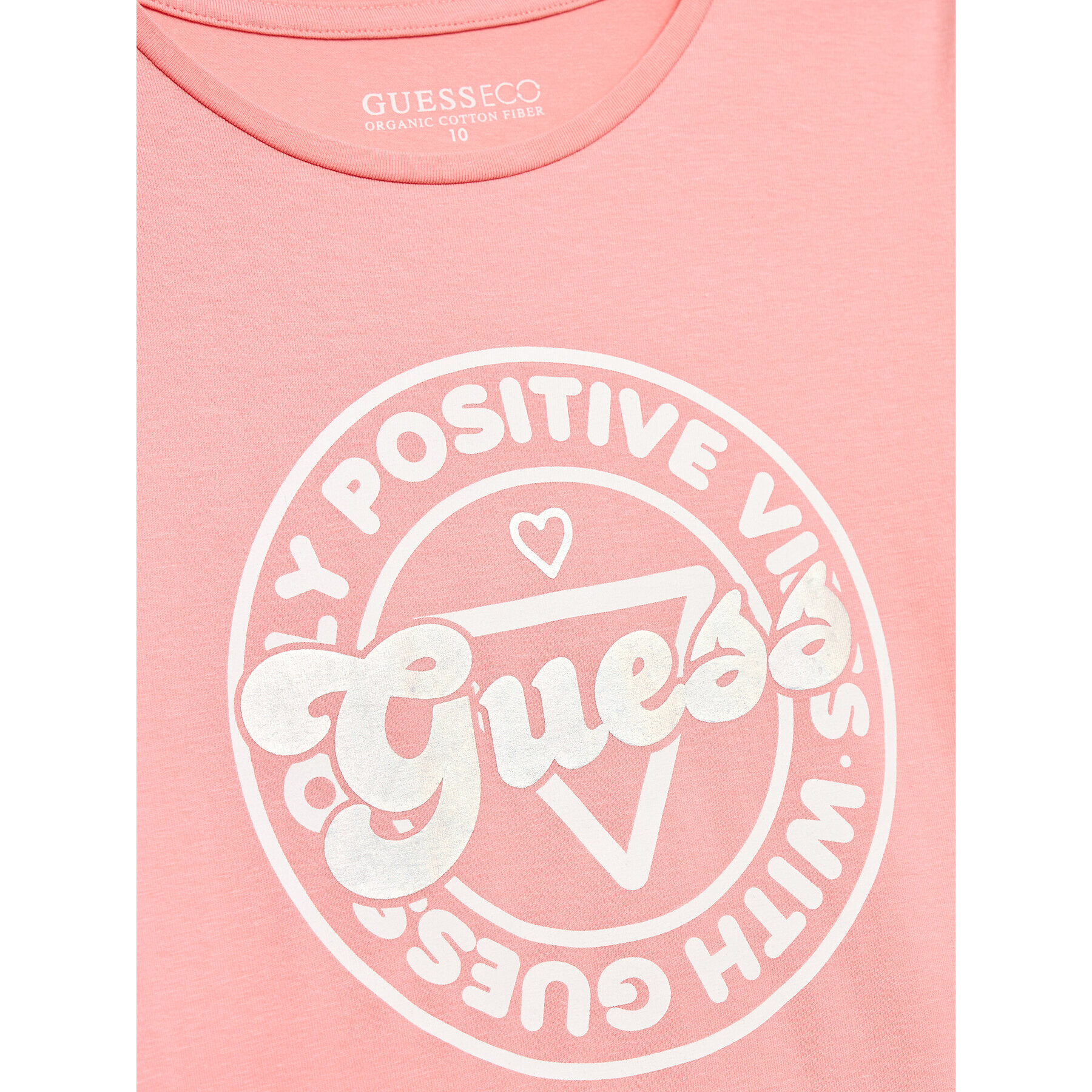 Guess Тишърт J3YI12 K6YW4 Розов Regular Fit - Pepit.bg