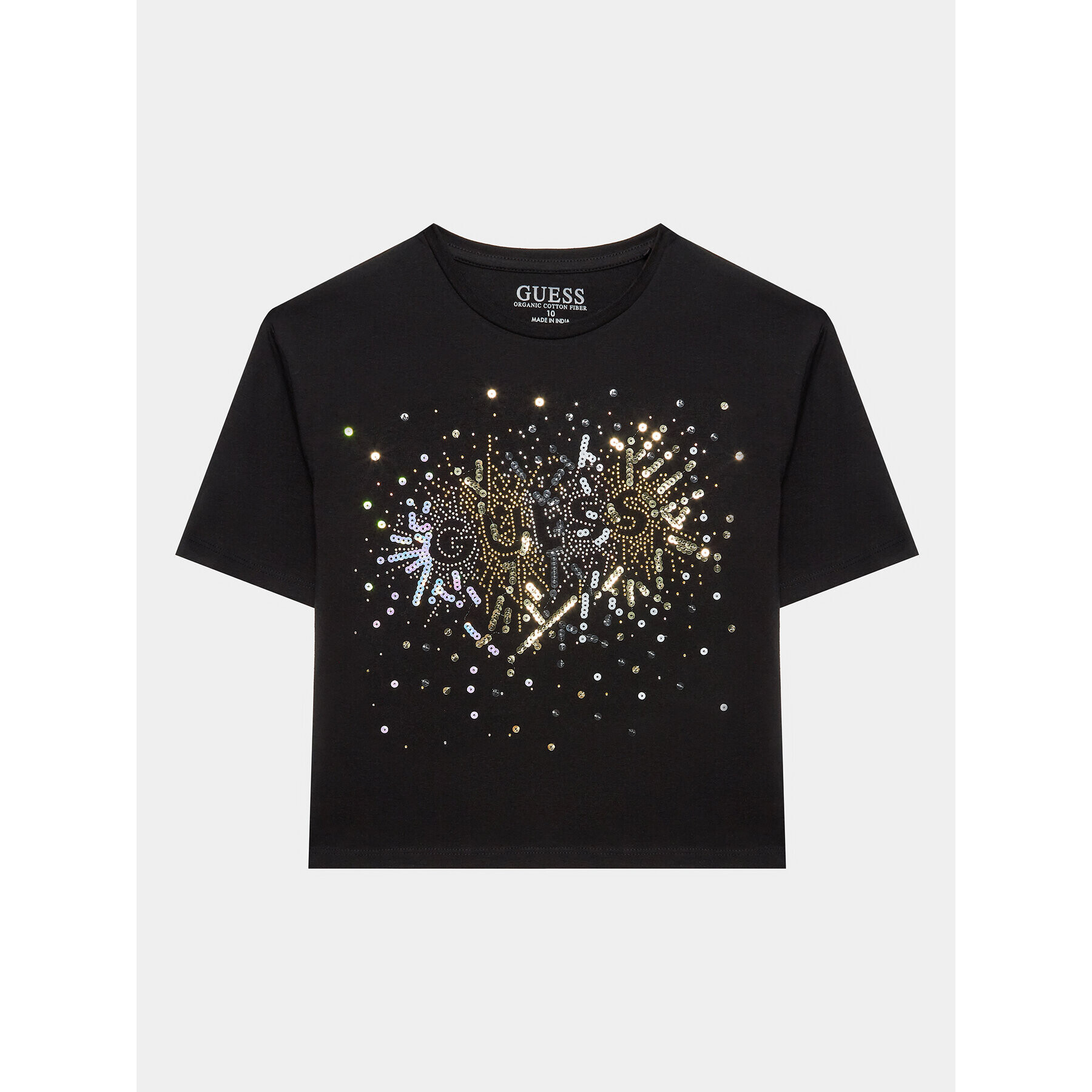 Guess Тишърт J3YI21 K6YW1 Черен Boxy Fit - Pepit.bg