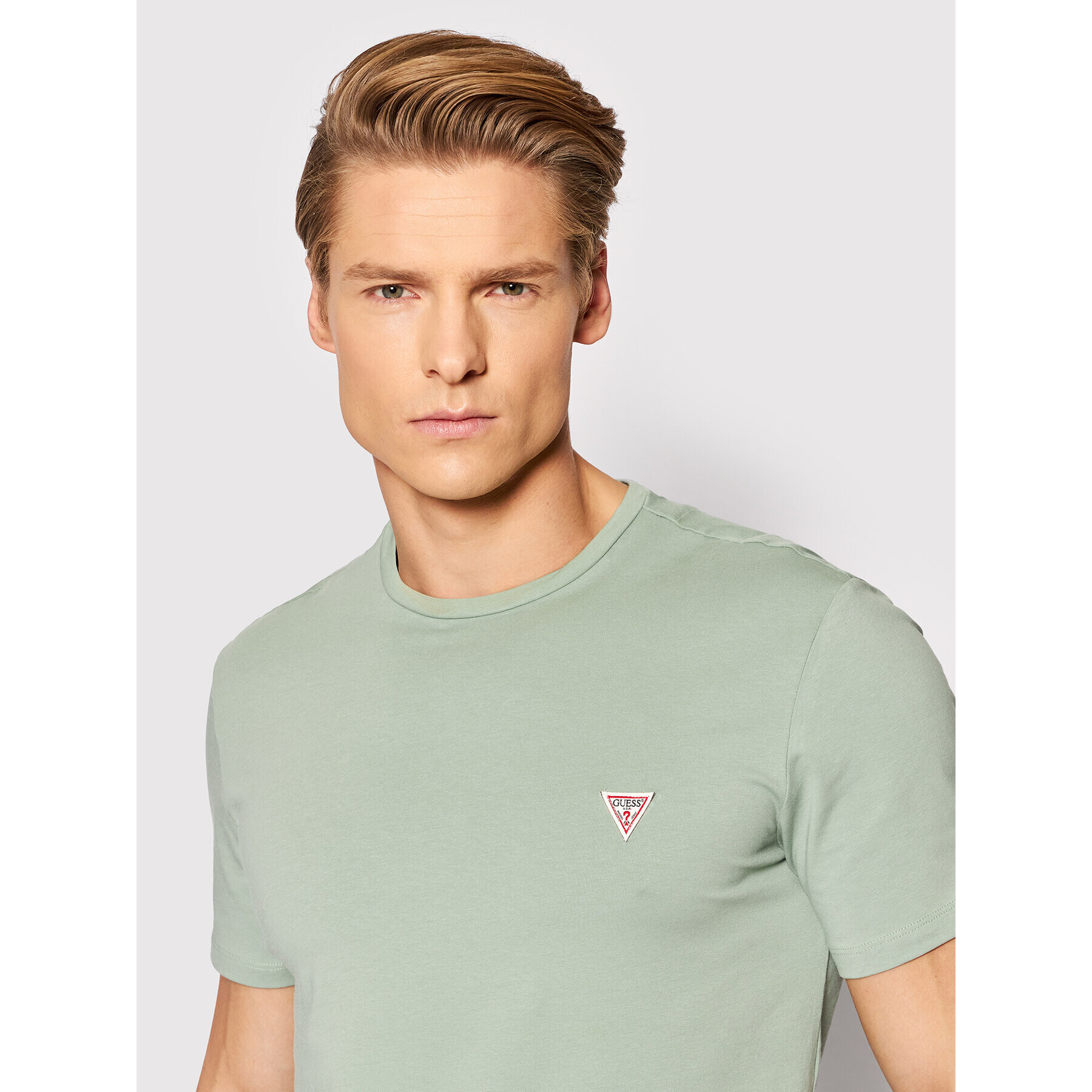 Guess Тишърт Joe Single U2RM00 K6YW1 Зелен Regular Fit - Pepit.bg