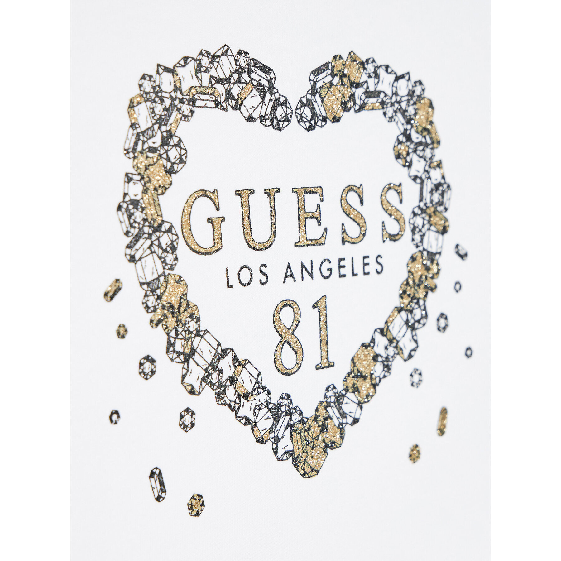 Guess Тишърт K1BI09 J1311 Бял Regular Fit - Pepit.bg