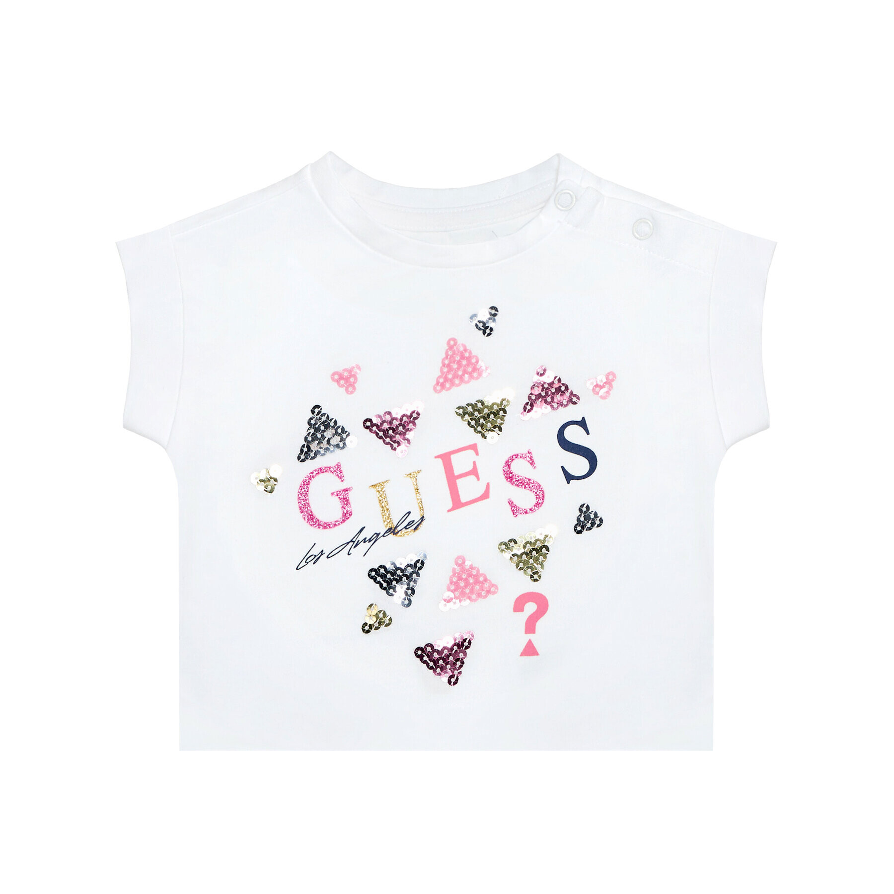 Guess Тишърт K1GI03 K6YW1 Бял Regular Fit - Pepit.bg