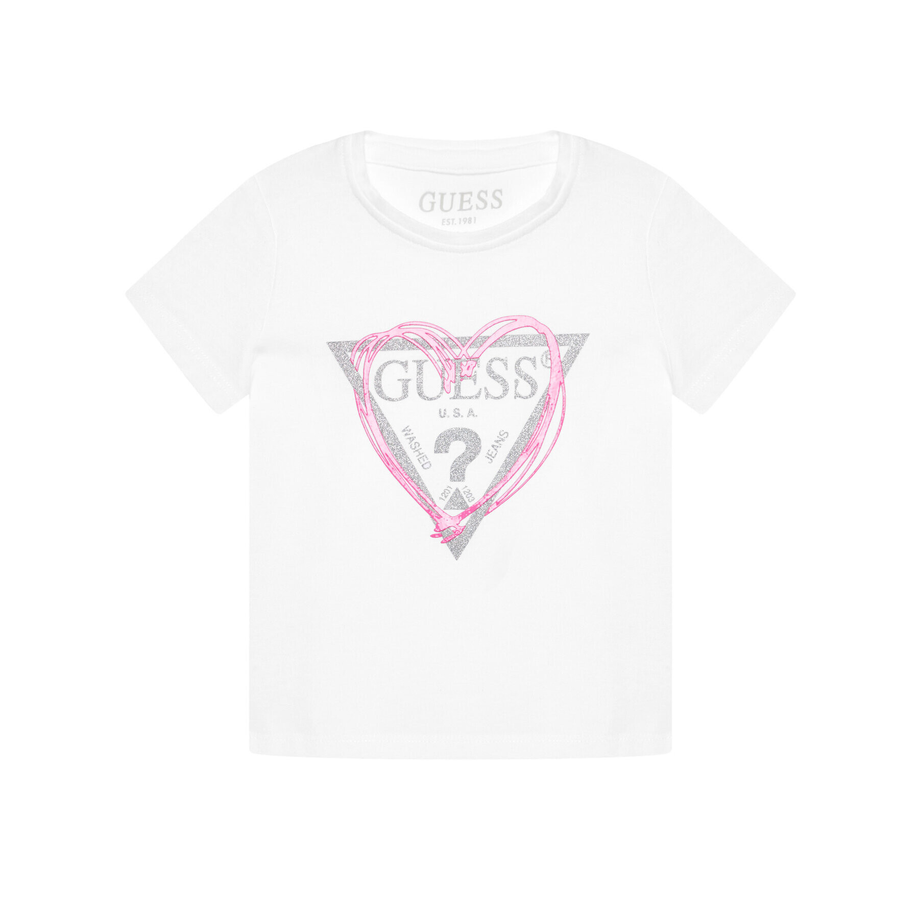 Guess Тишърт K1RI00 K6YW1 Бял Regular Fit - Pepit.bg