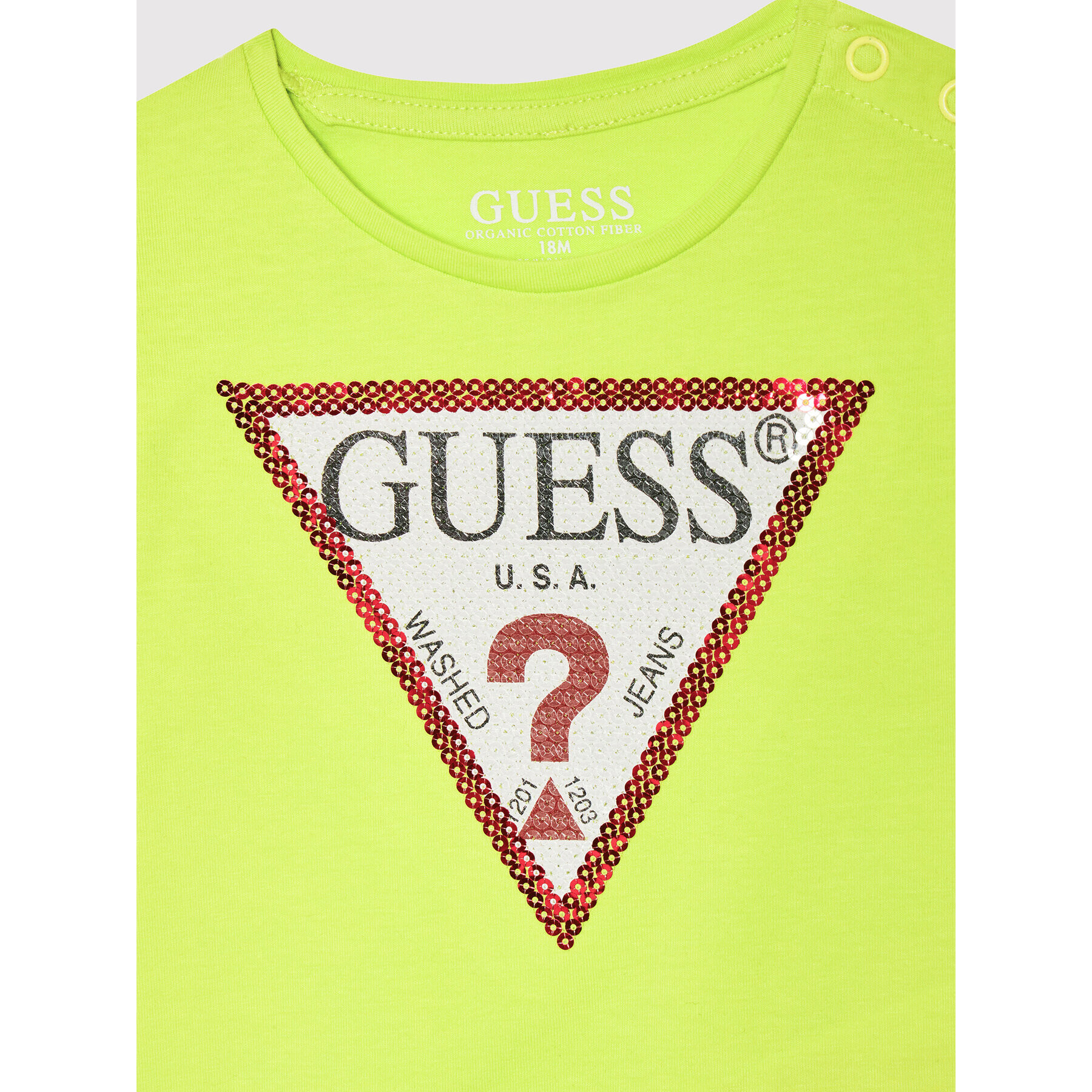 Guess Тишърт K1YI26 K6YW1 Зелен Regular Fit - Pepit.bg