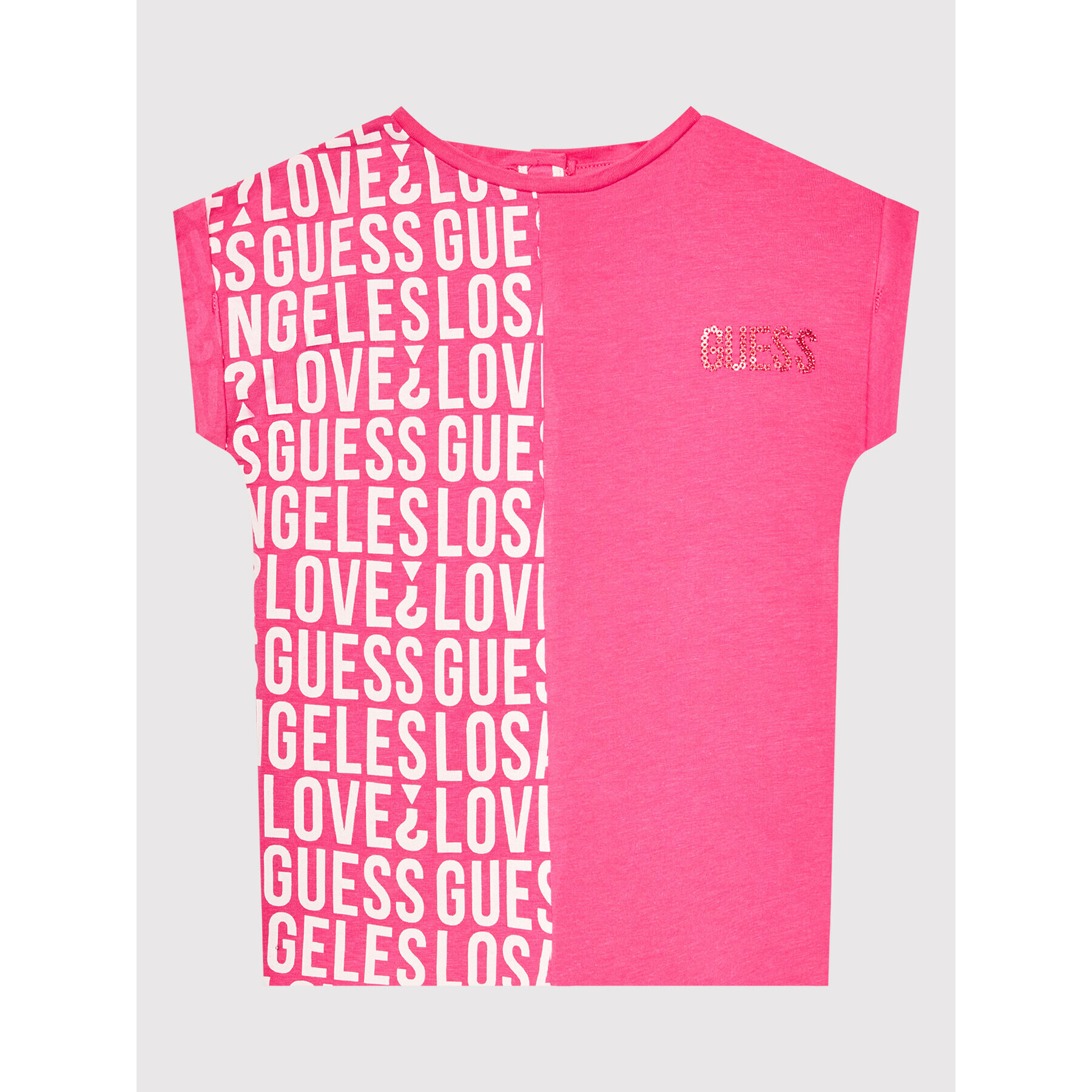 Guess Тишърт K2RI26 K6YW1 Розов Regular Fit - Pepit.bg