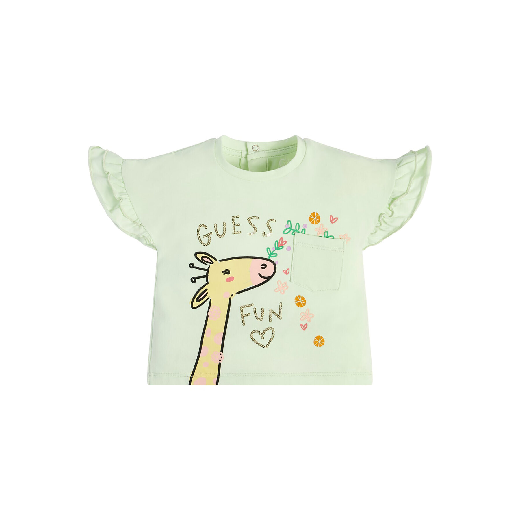 Guess Тишърт K3GI02 K6YW0 Зелен Regular Fit - Pepit.bg