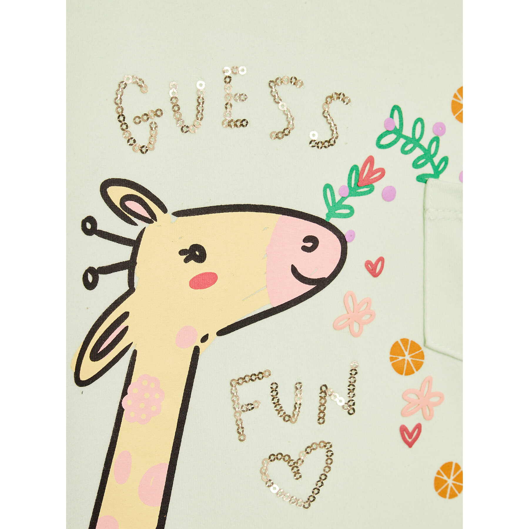 Guess Тишърт K3GI02 K6YW0 Зелен Regular Fit - Pepit.bg