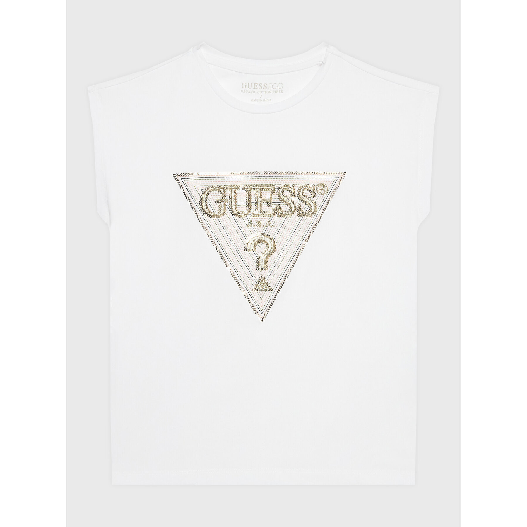 Guess Тишърт K3GI07 K6YW1 Бял Boxy Fit - Pepit.bg