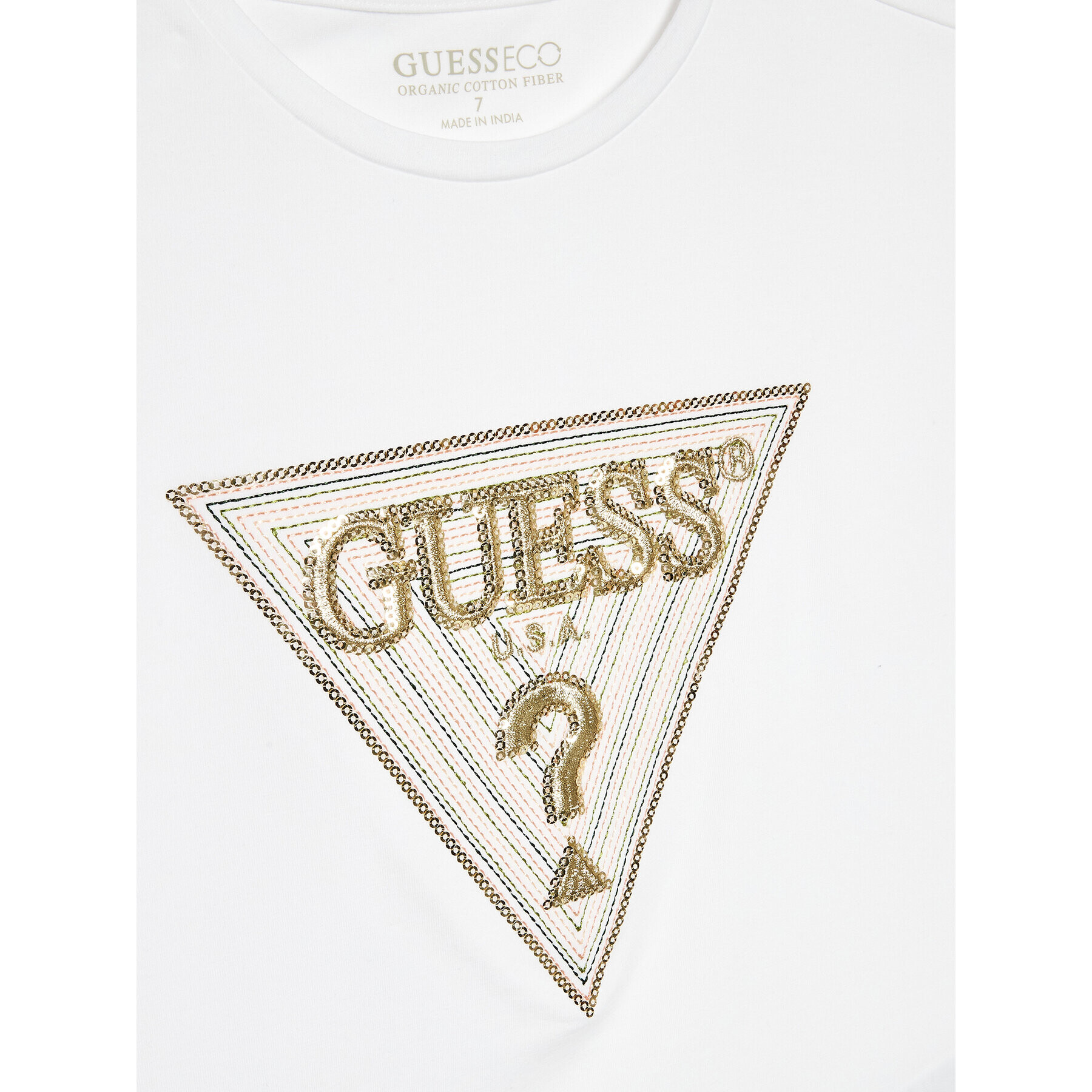 Guess Тишърт K3GI07 K6YW1 Бял Boxy Fit - Pepit.bg