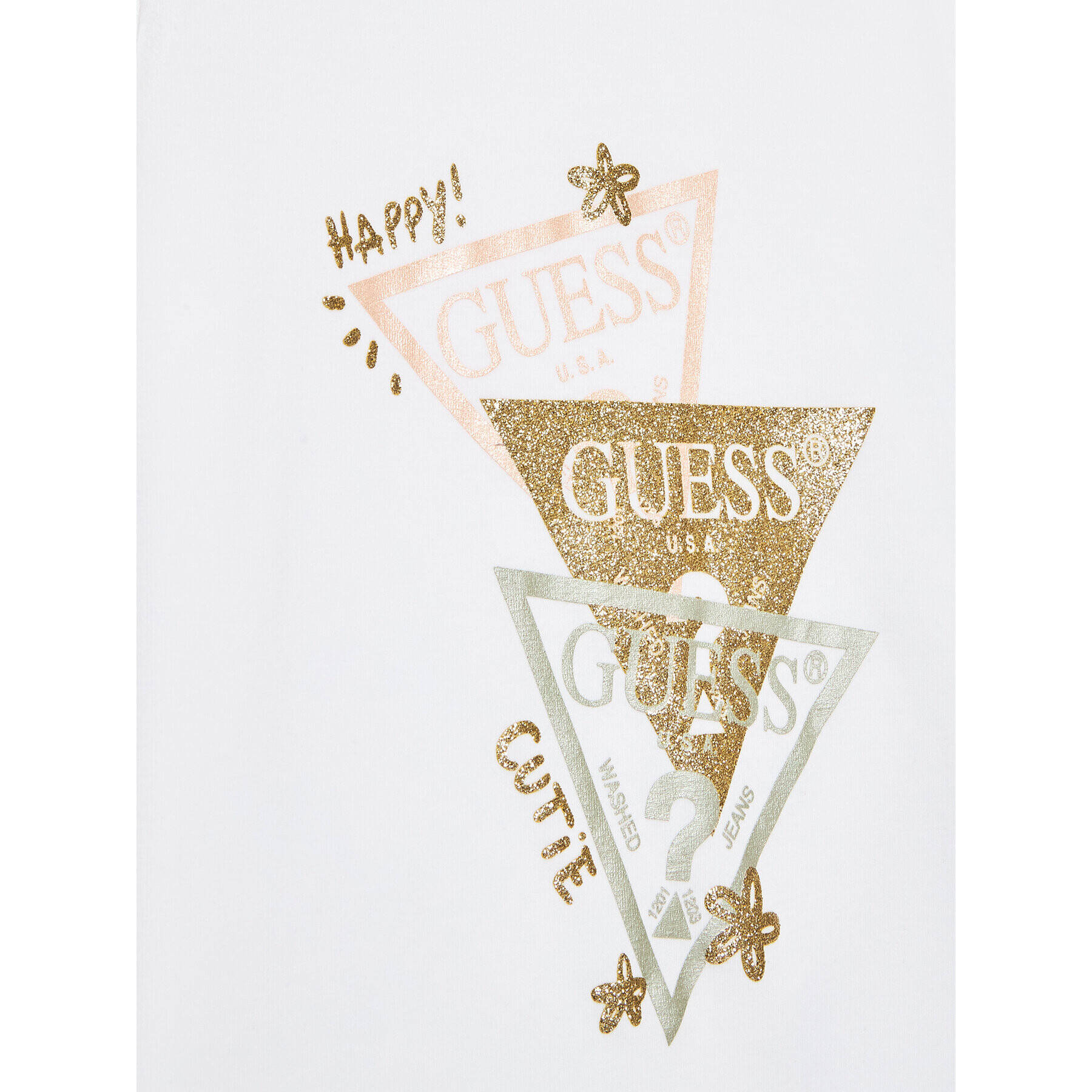 Guess Тишърт K3GI09 K6YW1 Бял Regular Fit - Pepit.bg