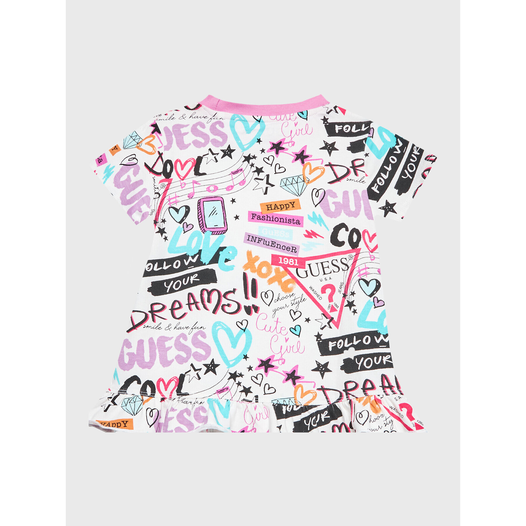 Guess Тишърт K3RI03 K6YW3 Бял Regular Fit - Pepit.bg