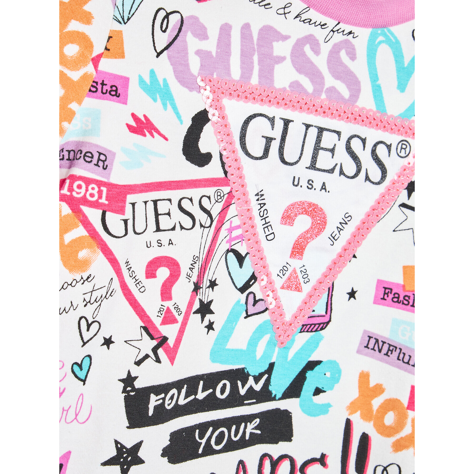 Guess Тишърт K3RI03 K6YW3 Бял Regular Fit - Pepit.bg