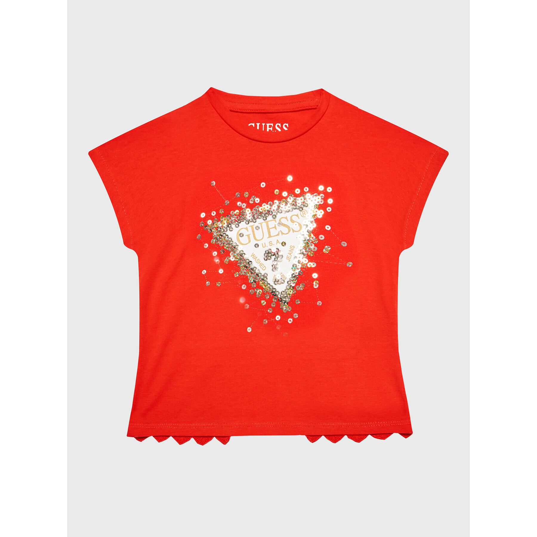 Guess Тишърт K3RI04 K6YW1 Червен Regular Fit - Pepit.bg