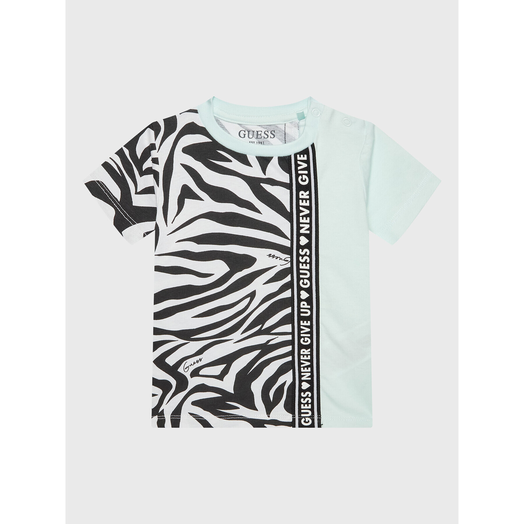 Guess Тишърт K3RI24 K6YW3 Зелен Regular Fit - Pepit.bg