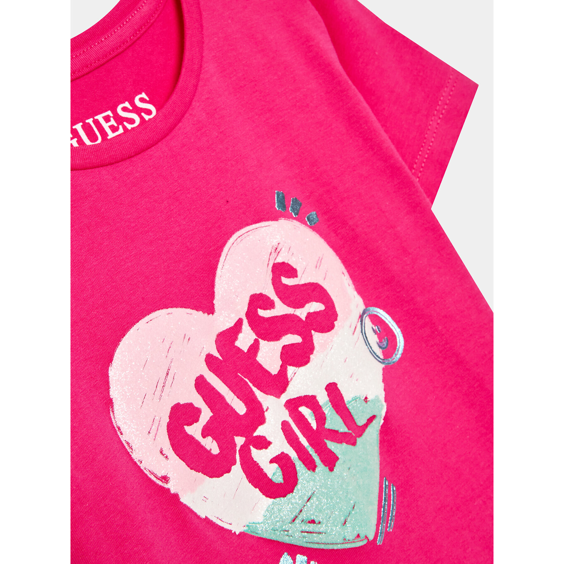 Guess Тишърт K3YI02 K6YW4 Розов Regular Fit - Pepit.bg
