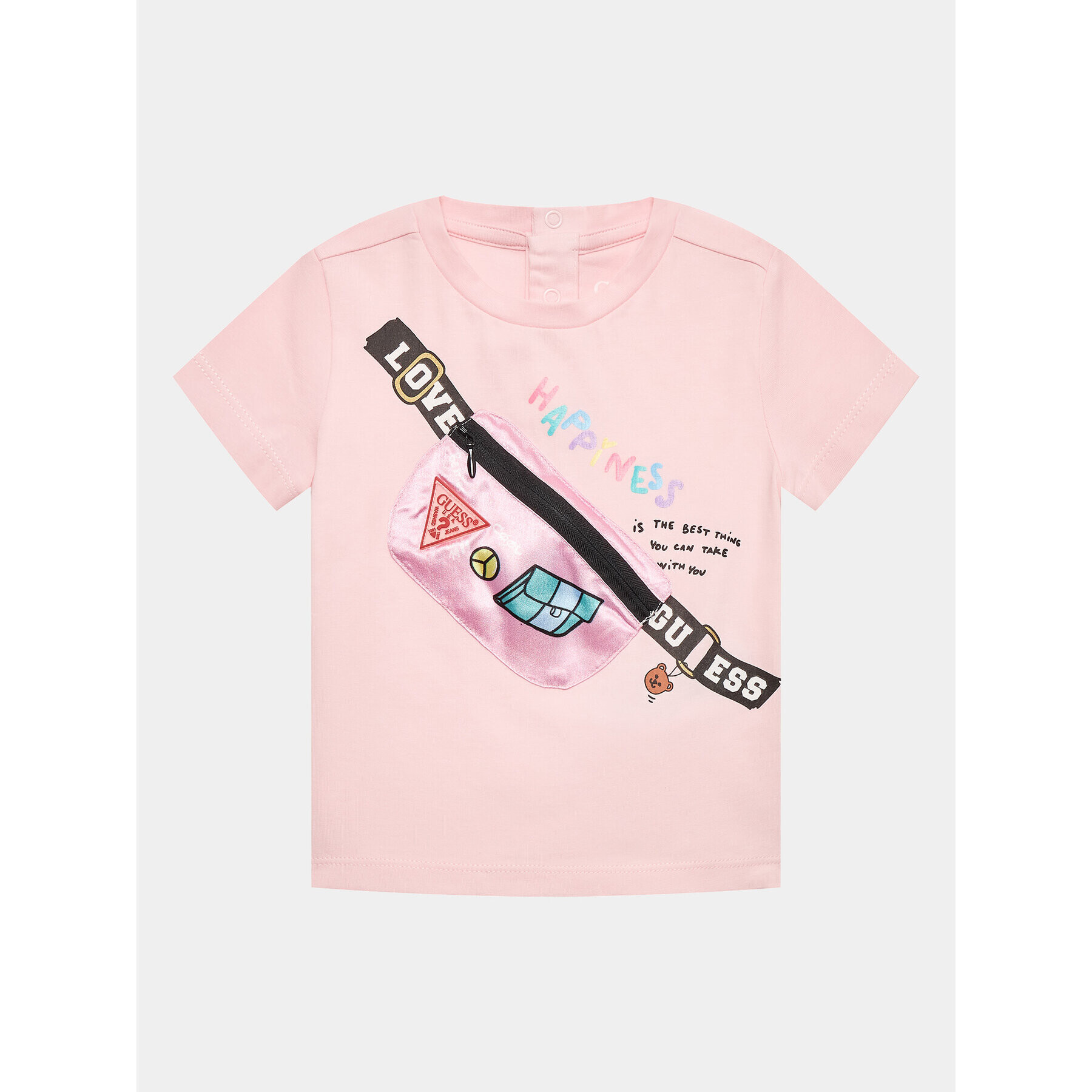 Guess Тишърт K3YI04 K6YW1 Розов Regular Fit - Pepit.bg