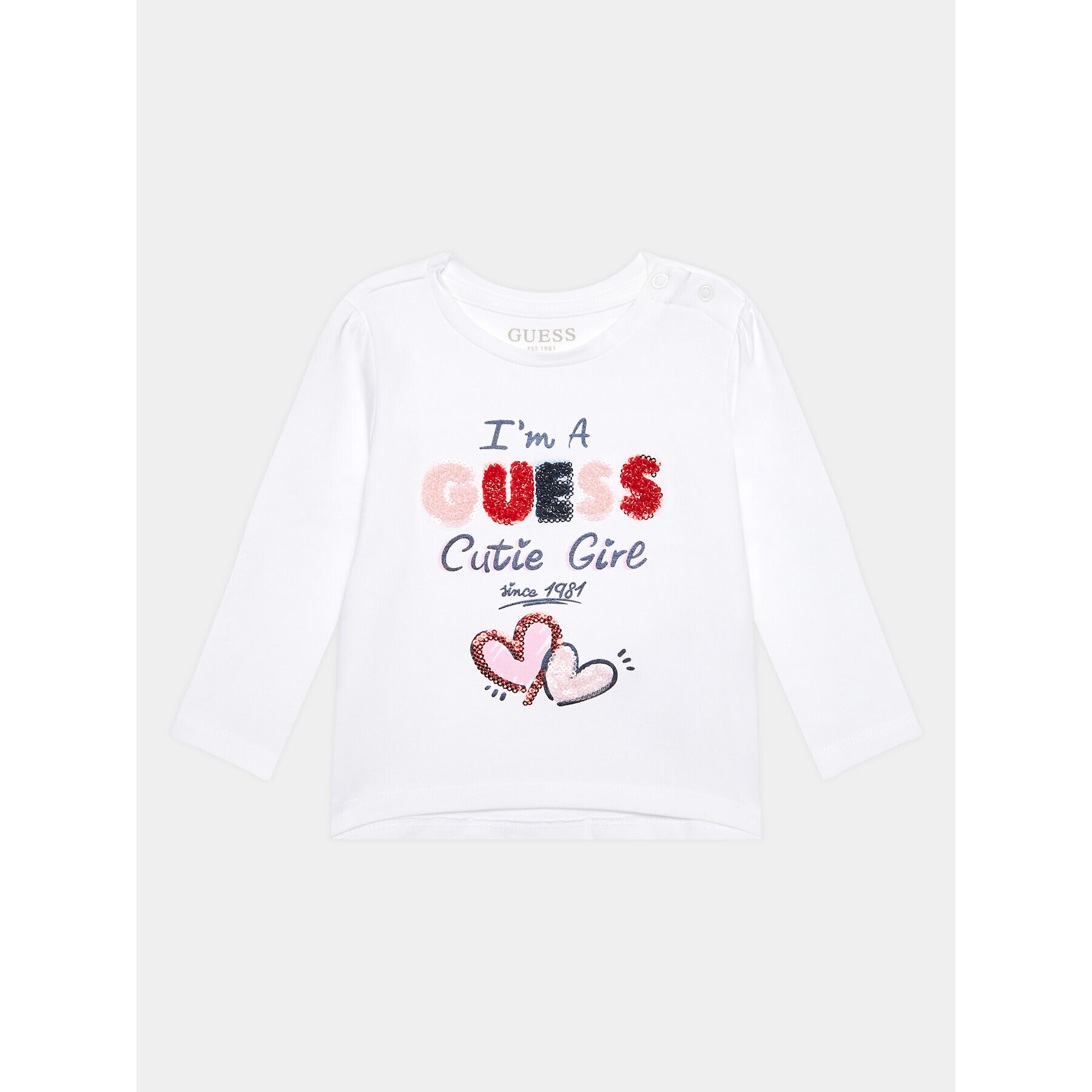 Guess Тишърт K3YI23 K6YW3 Бял Regular Fit - Pepit.bg