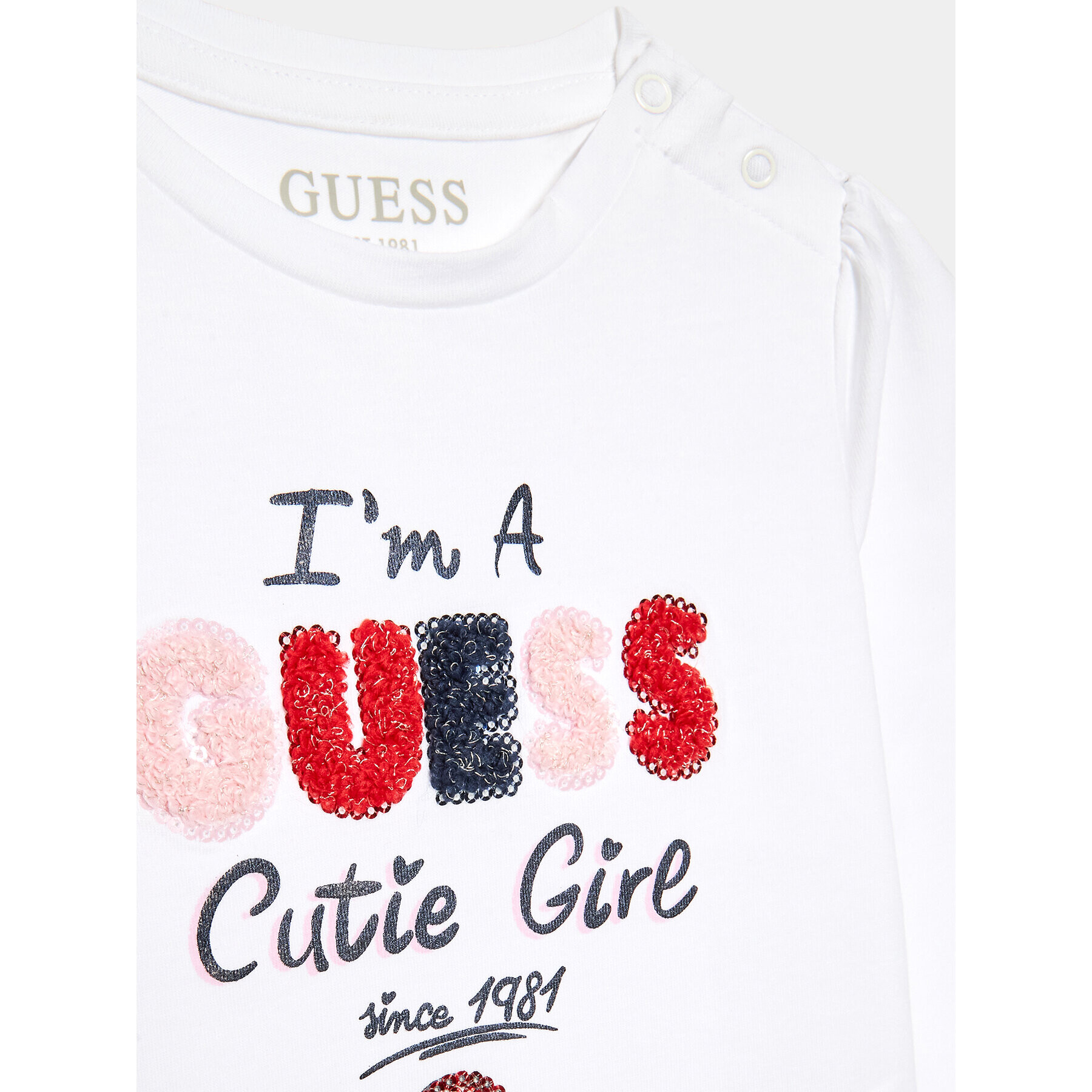 Guess Тишърт K3YI23 K6YW3 Бял Regular Fit - Pepit.bg
