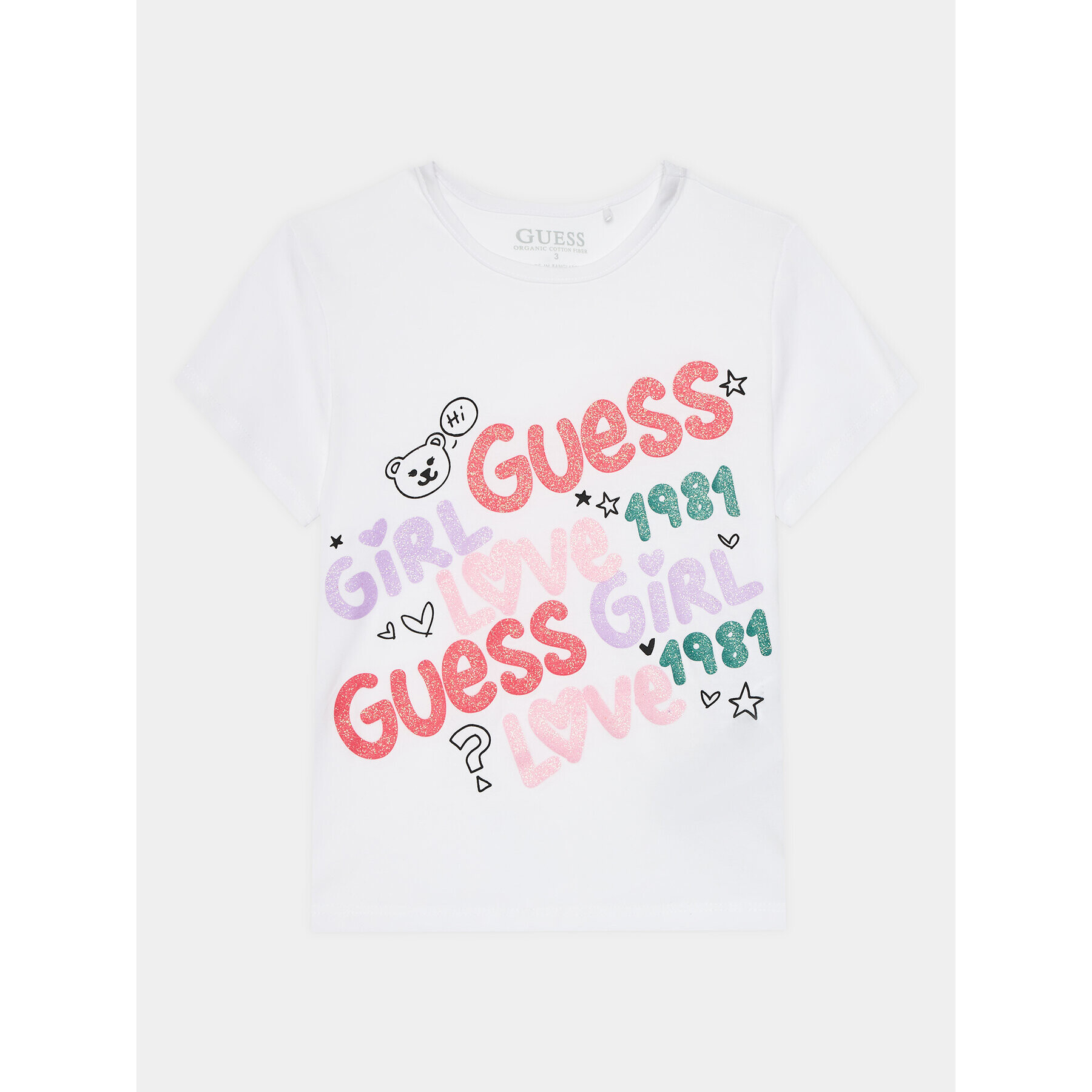 Guess Тишърт K4RI03 K6YW4 Бял Regular Fit - Pepit.bg