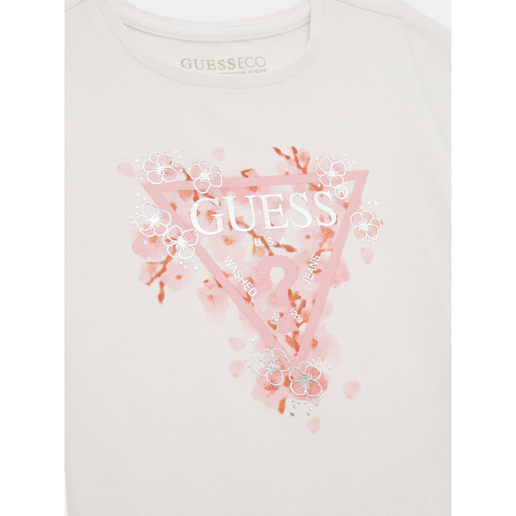 Guess Тишърт K4RI07 K6YW4 Бял Regular Fit - Pepit.bg