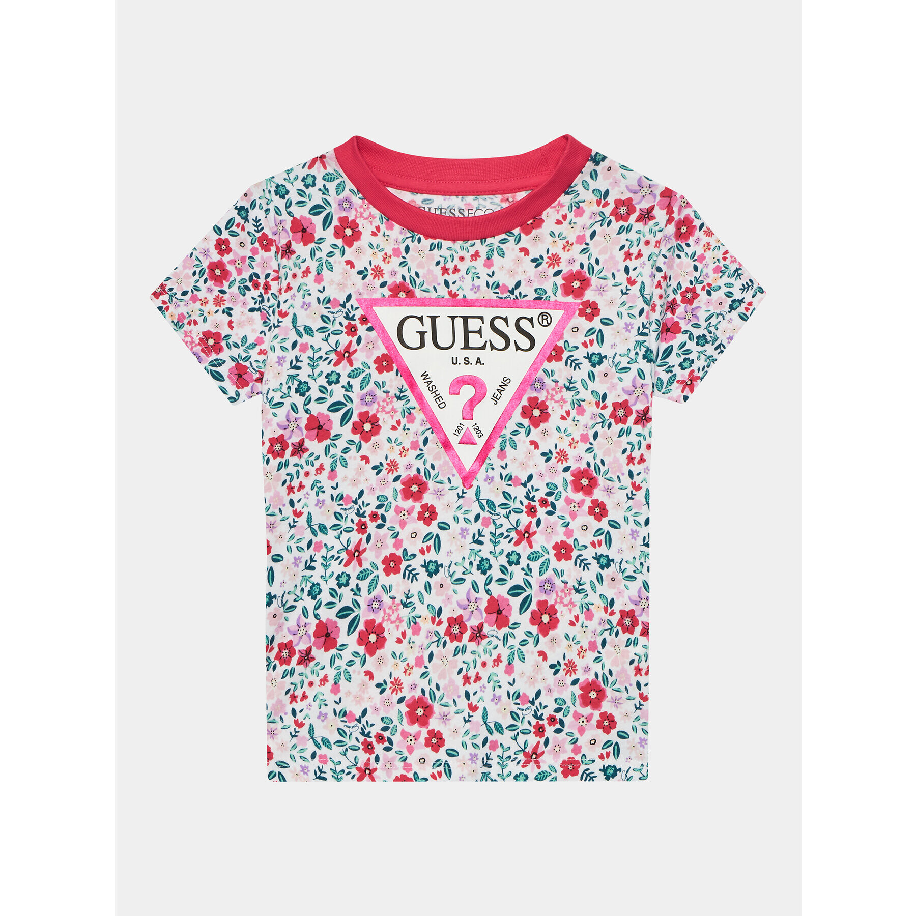 Guess Тишърт K4RI15 K6YW3 Розов Regular Fit - Pepit.bg