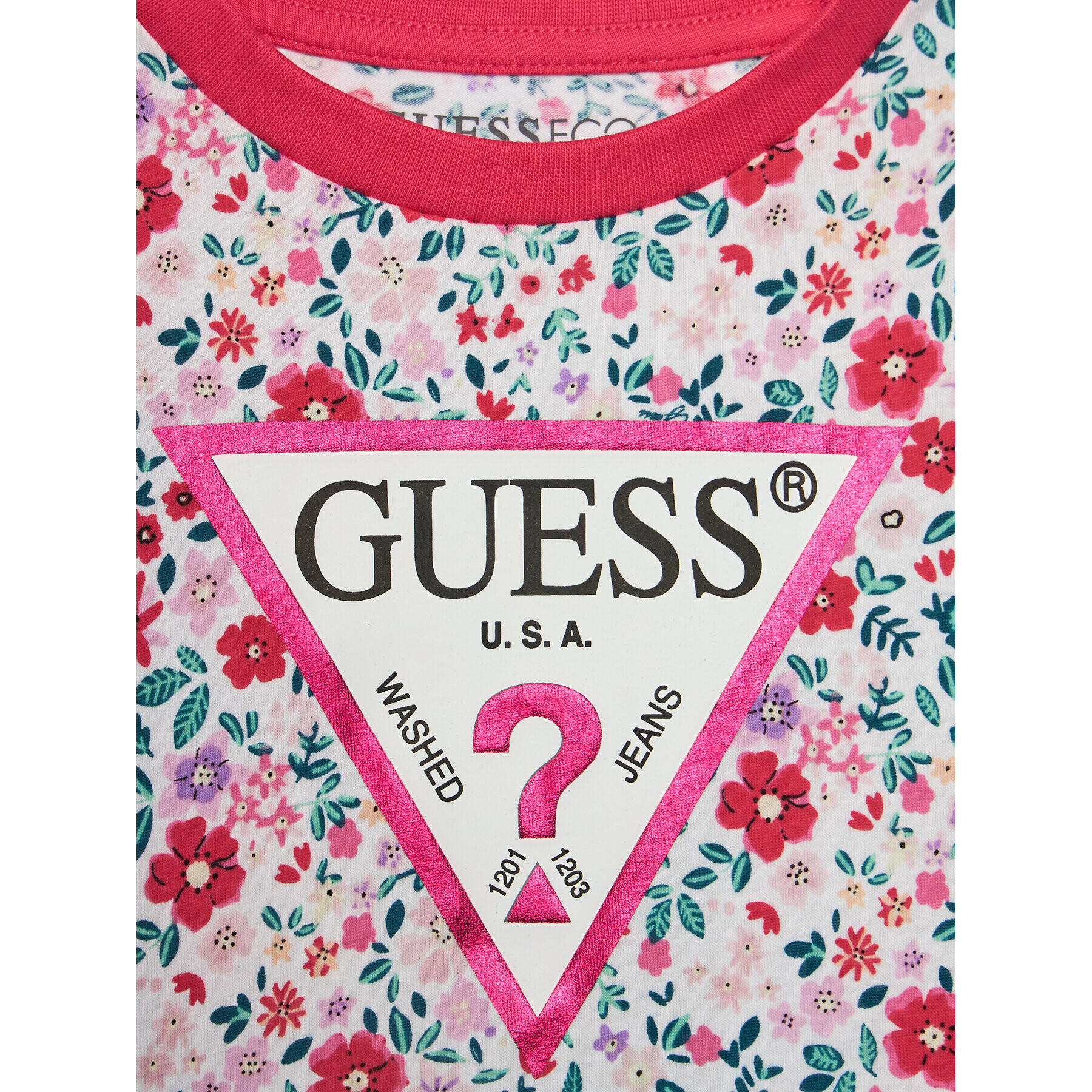 Guess Тишърт K4RI15 K6YW3 Розов Regular Fit - Pepit.bg