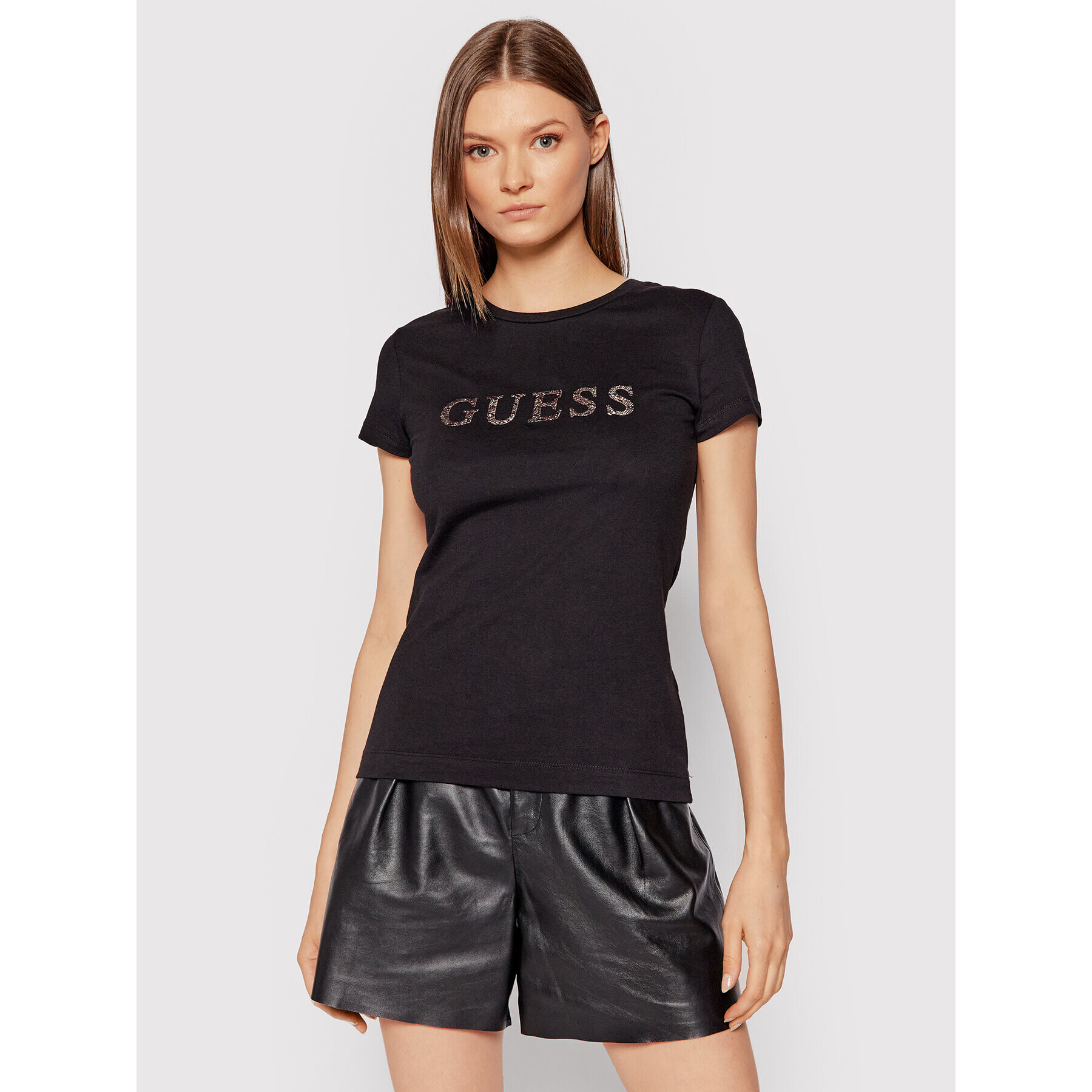Guess Тишърт Kimetz W1BI06 JA911 Черен Regular Fit - Pepit.bg