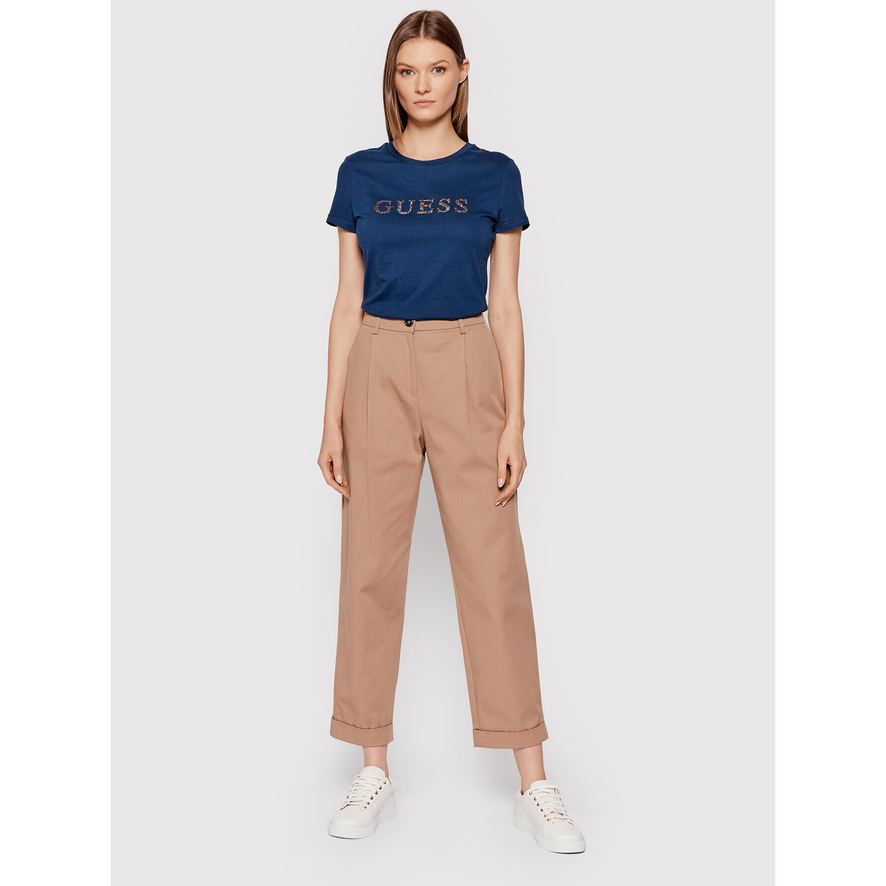Guess Тишърт Kimetz W1BI06 JA911 Тъмносин Regular Fit - Pepit.bg