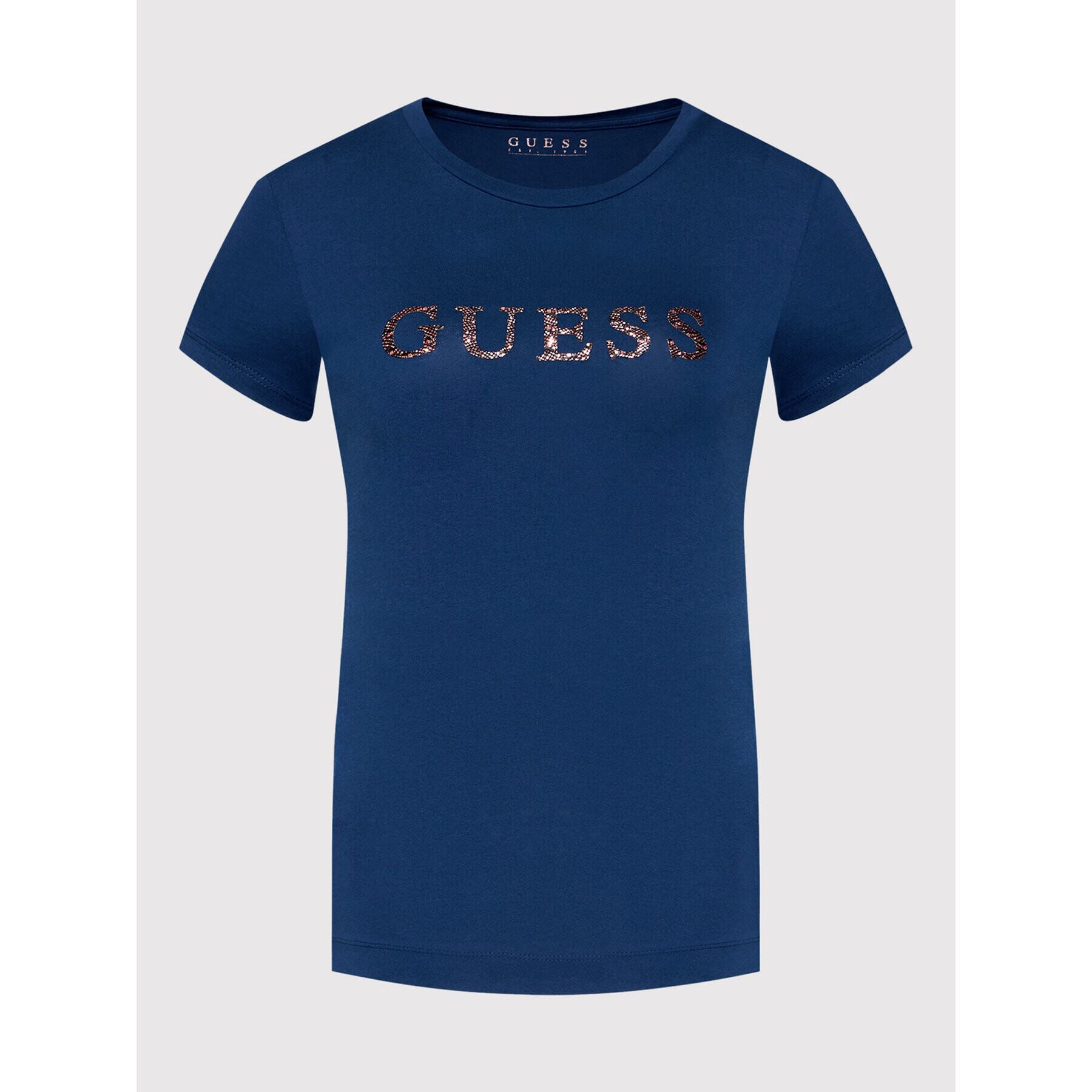 Guess Тишърт Kimetz W1BI06 JA911 Тъмносин Regular Fit - Pepit.bg