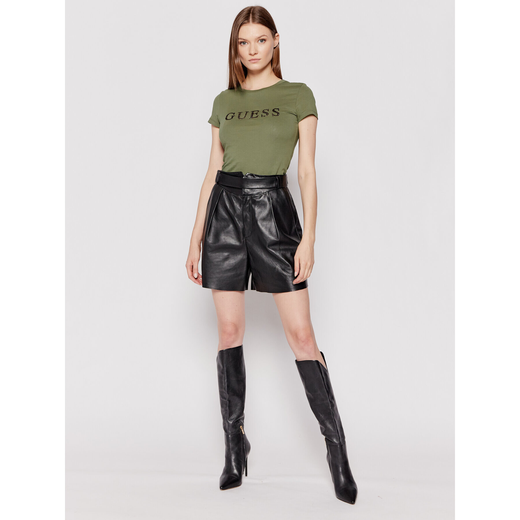 Guess Тишърт Kimetz W1BI06 JA911 Зелен Regular Fit - Pepit.bg