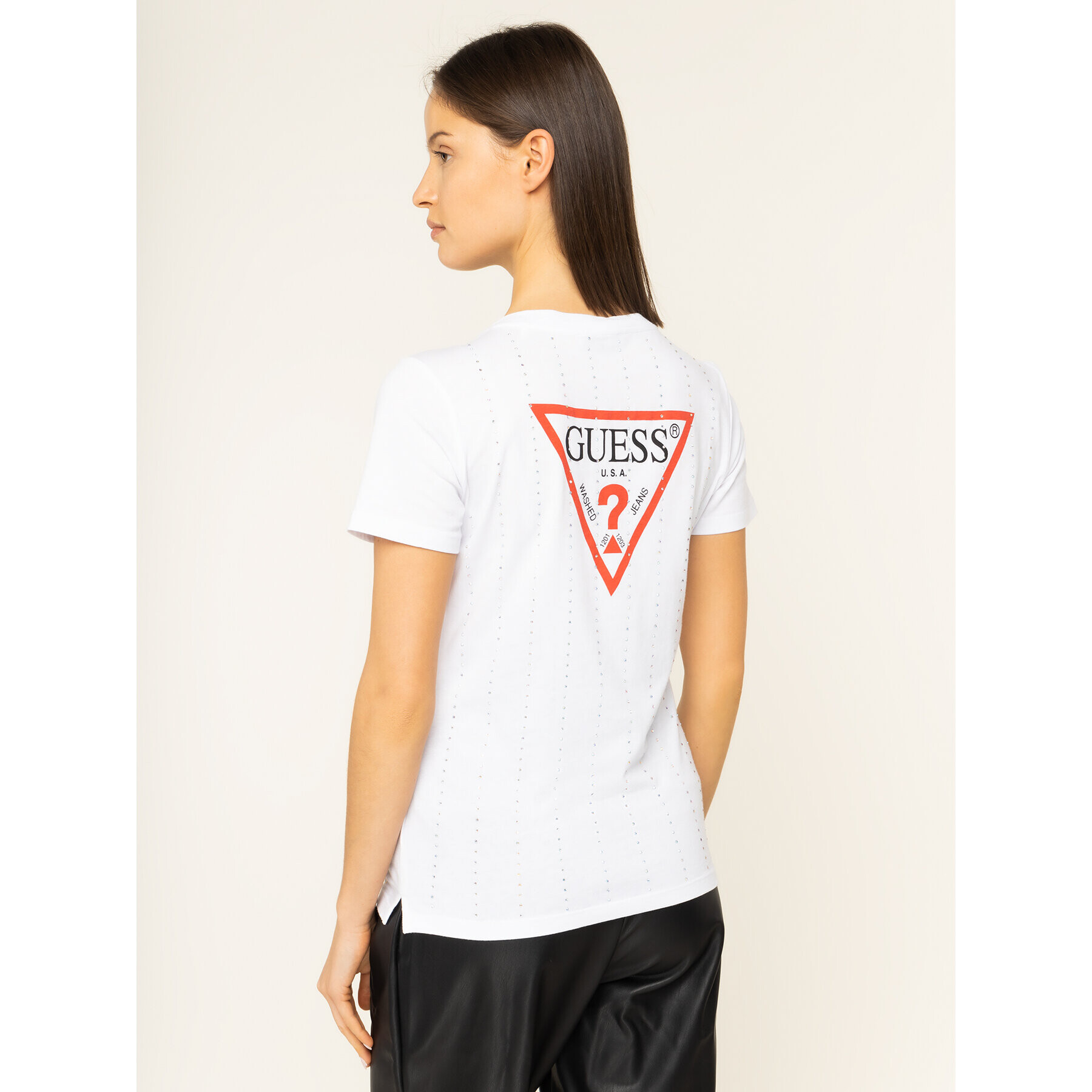 Guess Тишърт Krystal Tee W01I70 K46D0 Бял Regular Fit - Pepit.bg