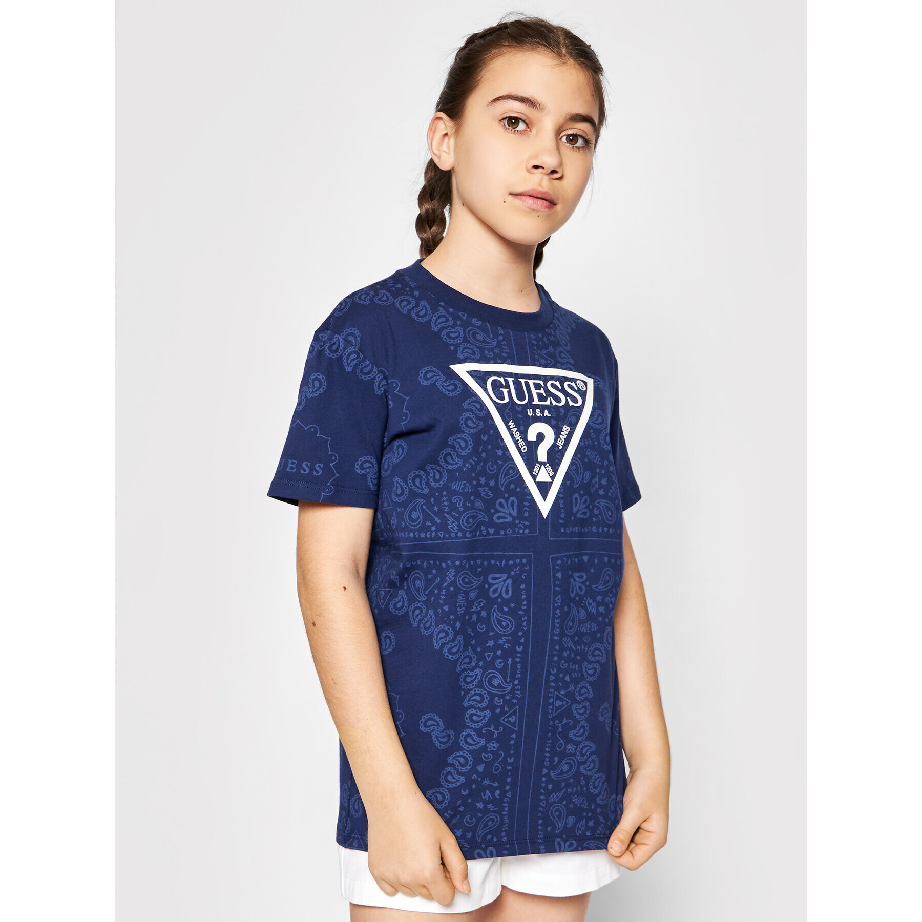 Guess Тишърт L1GI02 K8HM0 Тъмносин Regular Fit - Pepit.bg