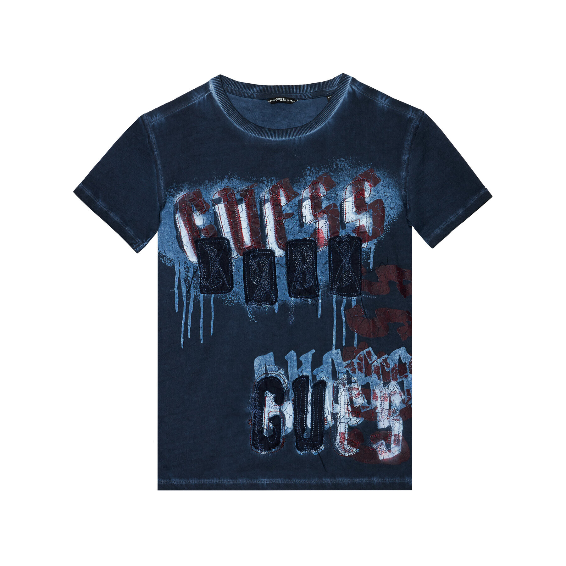 Guess Тишърт L1RI02 K5M20 Тъмносин Regular Fit - Pepit.bg