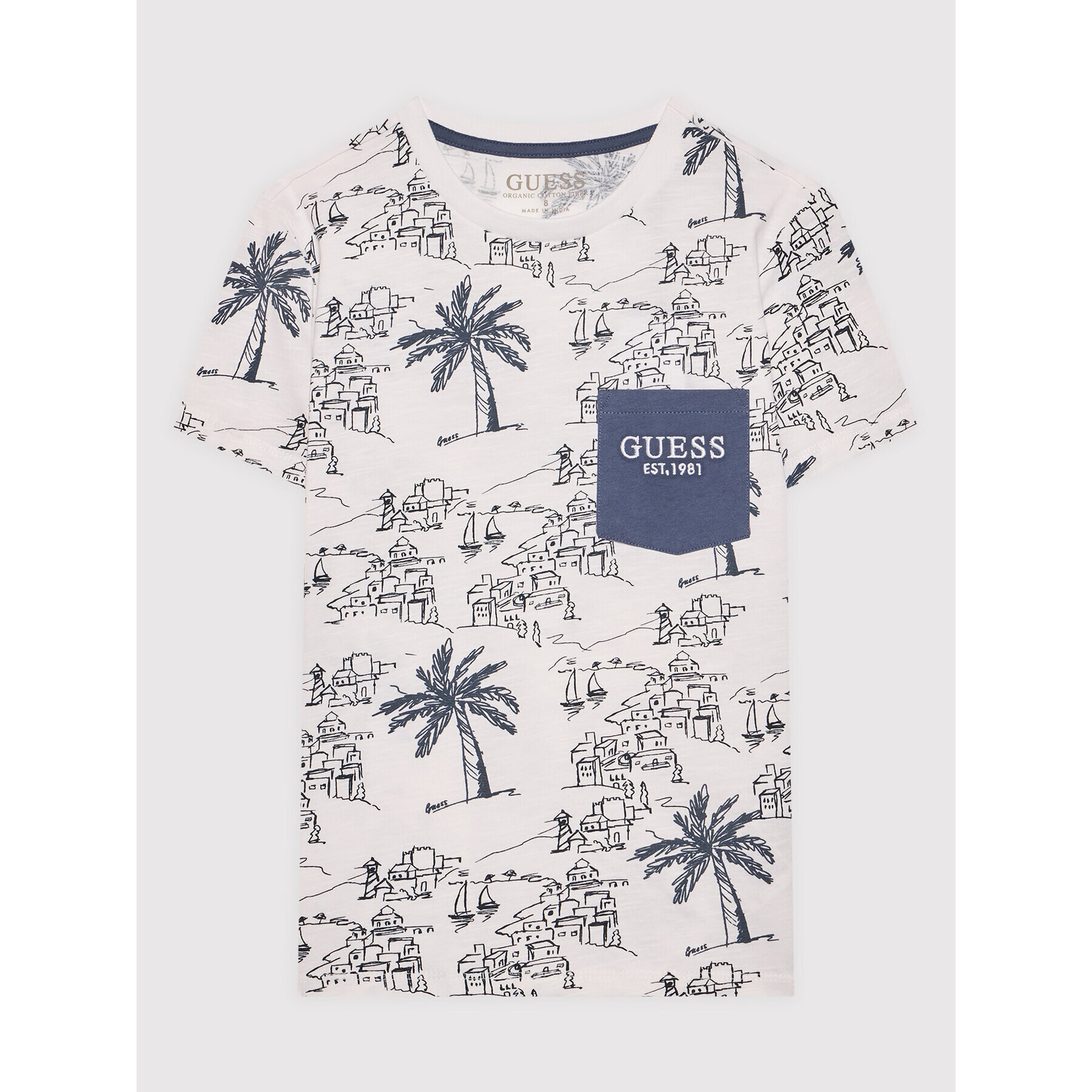 Guess Тишърт L2GI14 K6XN1 Бял Regular Fit - Pepit.bg