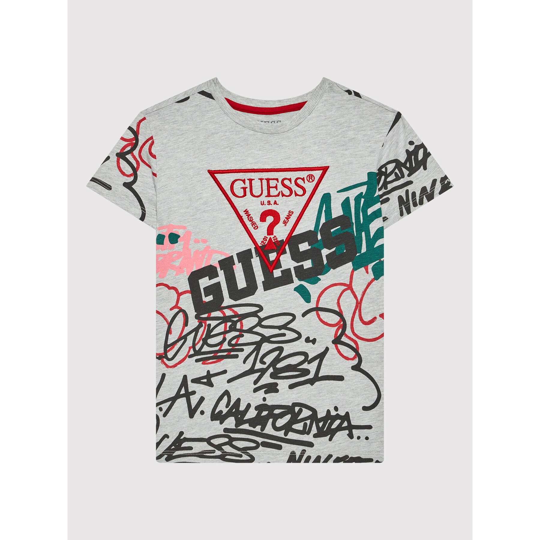 Guess Тишърт L2RI05 K8HM0 Сив Regular Fit - Pepit.bg