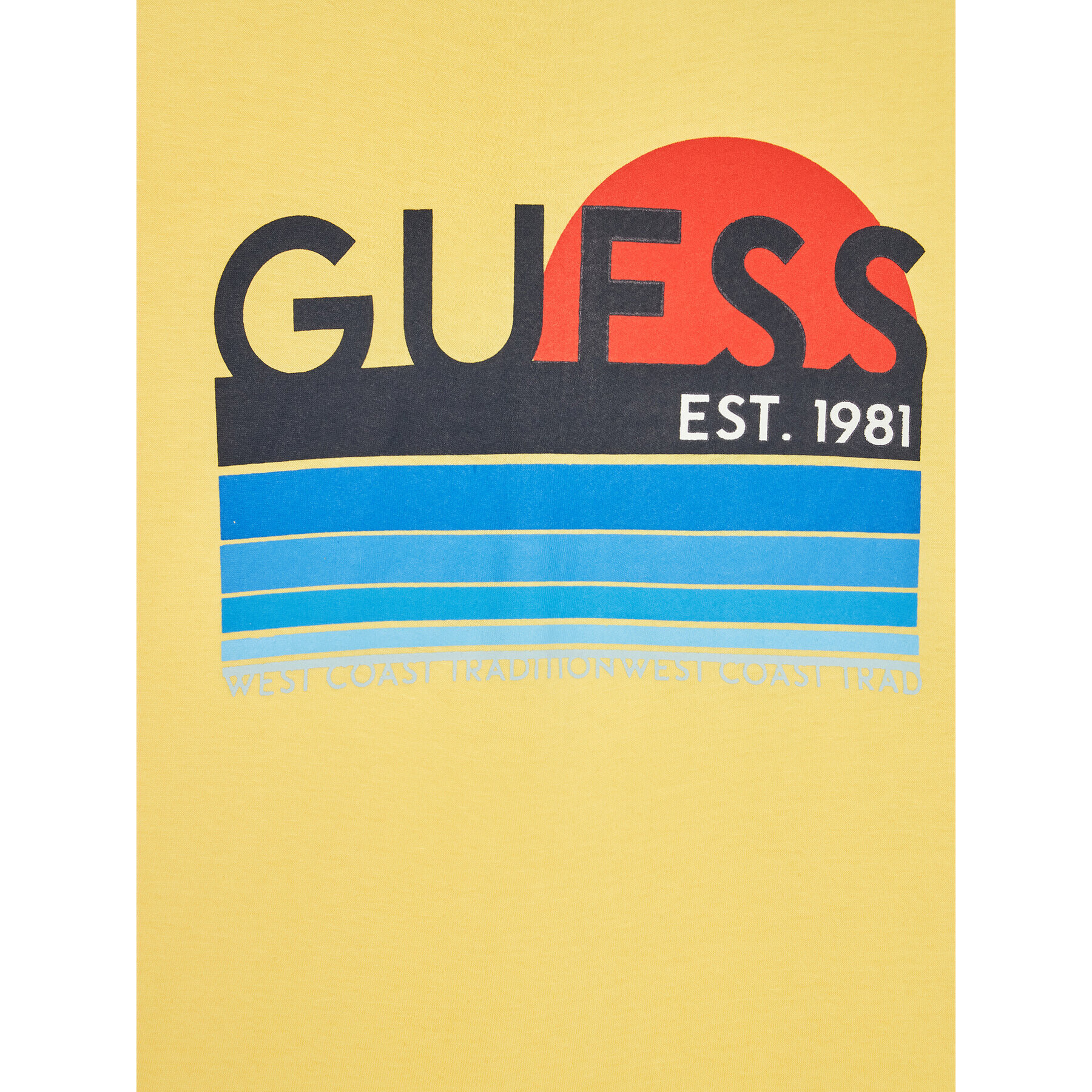 Guess Тишърт L2RI21 K8HM0 Жълт Regular Fit - Pepit.bg