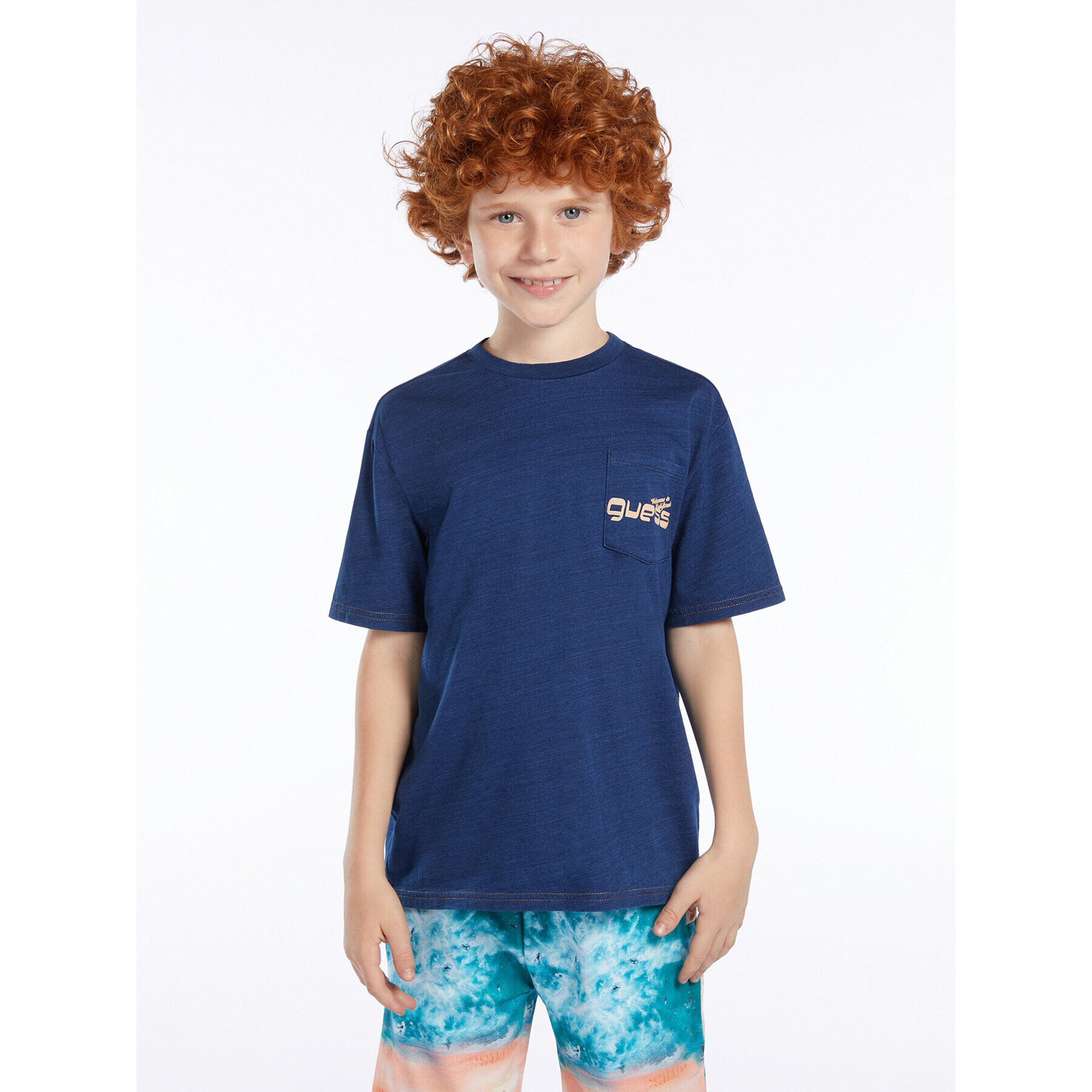 Guess Тишърт L3GI25 K8GA0 Тъмносин Regular Fit - Pepit.bg