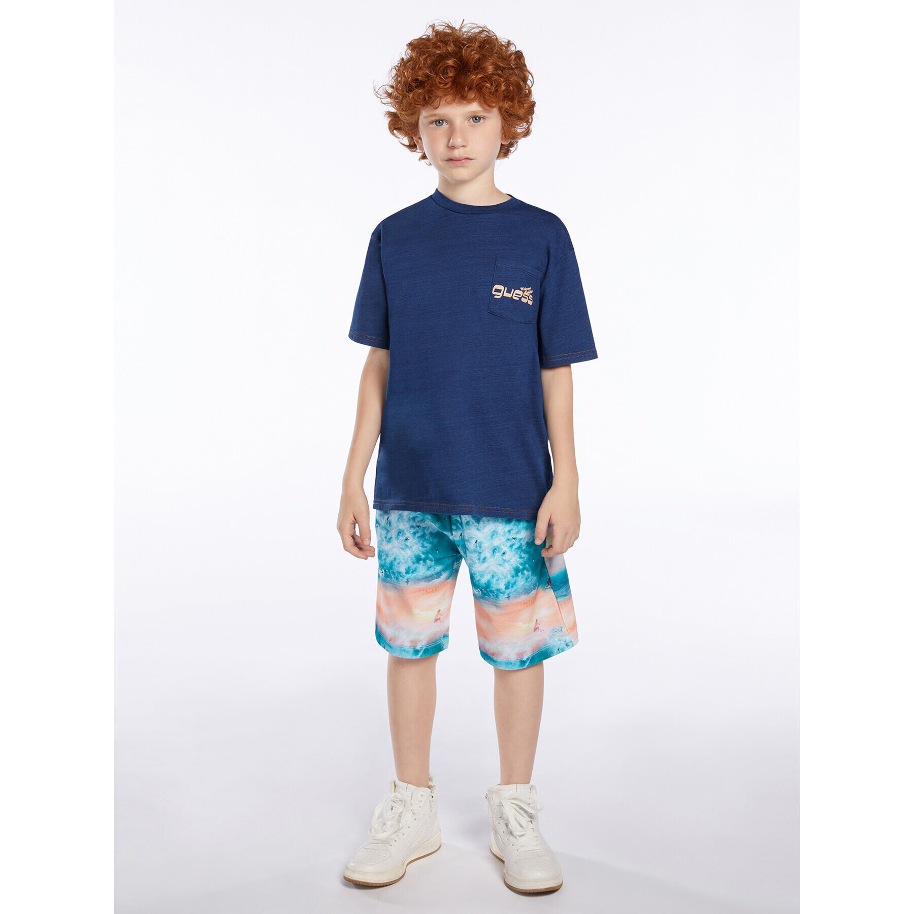 Guess Тишърт L3GI25 K8GA0 Тъмносин Regular Fit - Pepit.bg
