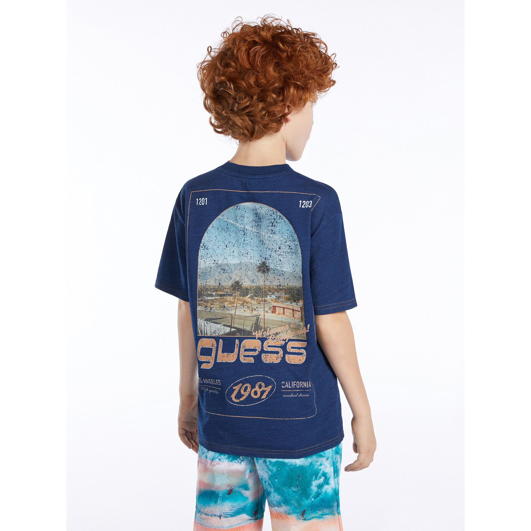 Guess Тишърт L3GI25 K8GA0 Тъмносин Regular Fit - Pepit.bg