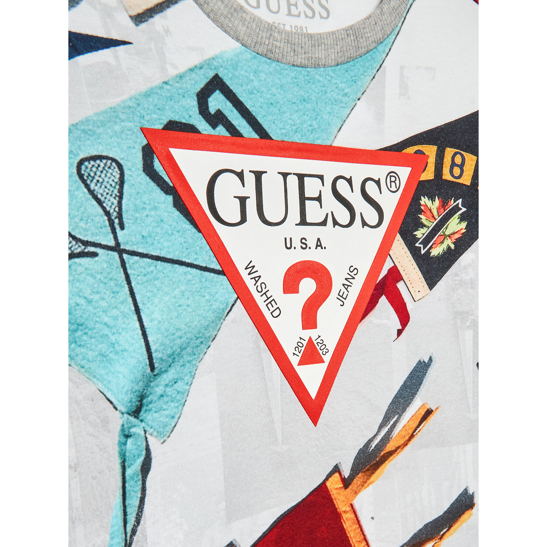 Guess Тишърт L3RI03 K8HM3 Сив Regular Fit - Pepit.bg