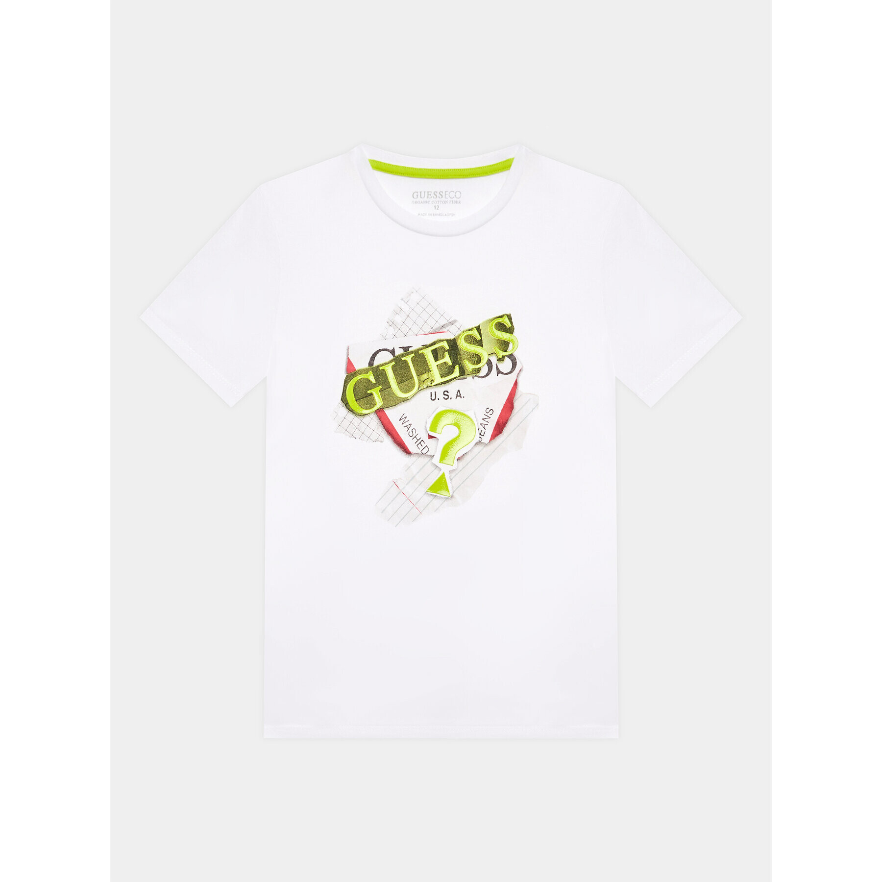 Guess Тишърт L3YI09 K8HM4 Бял Regular Fit - Pepit.bg