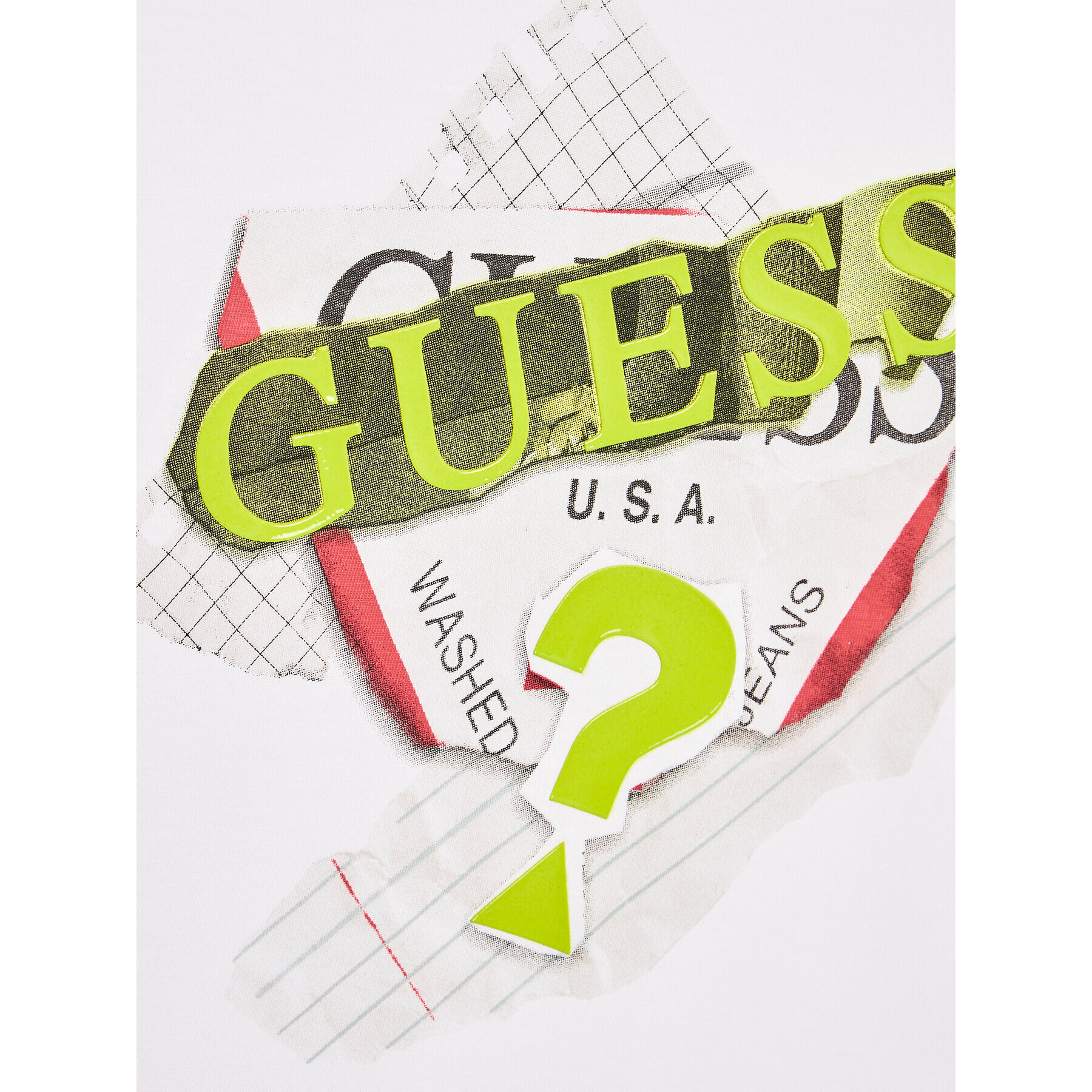 Guess Тишърт L3YI09 K8HM4 Бял Regular Fit - Pepit.bg