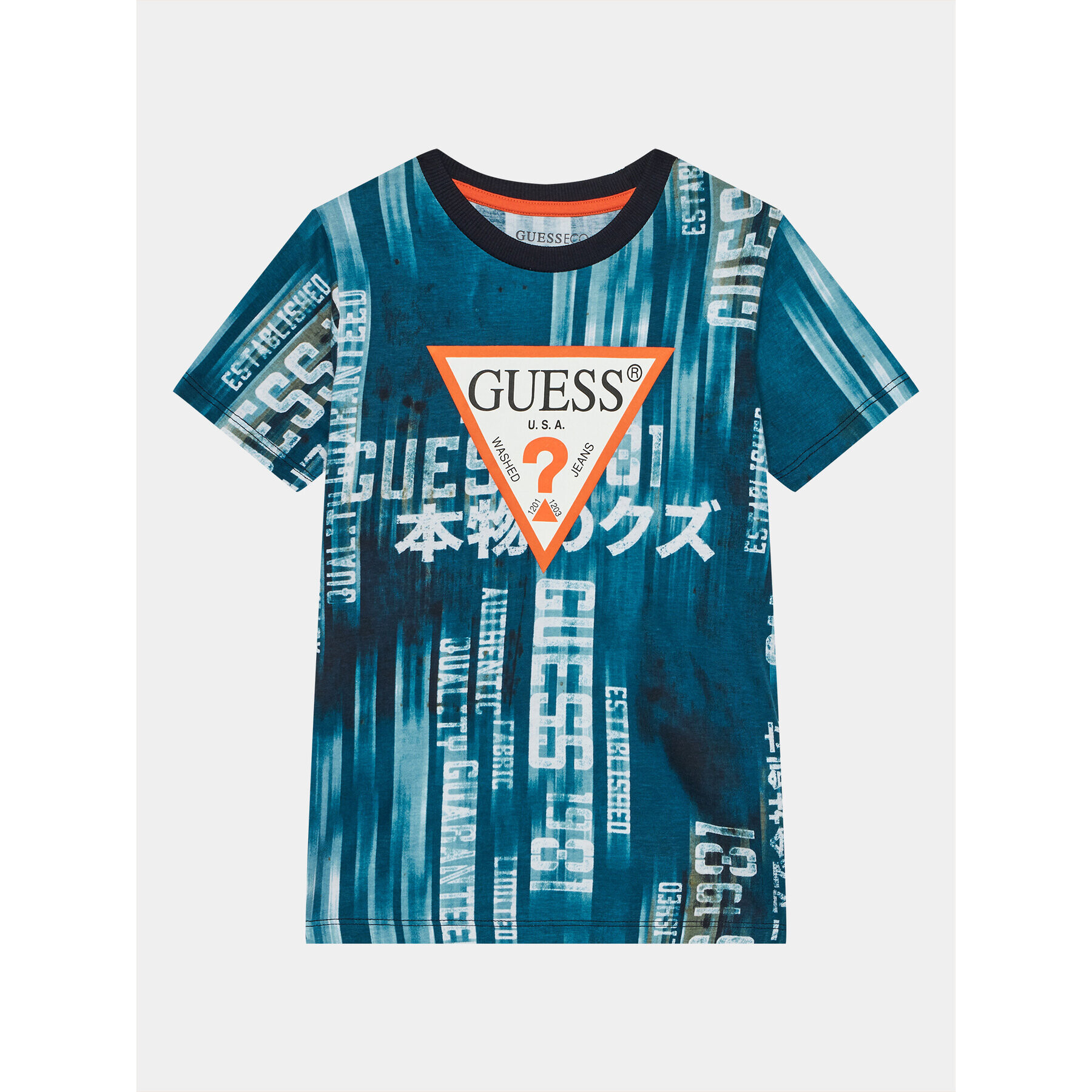 Guess Тишърт L4RI03 K8HM3 Син Regular Fit - Pepit.bg