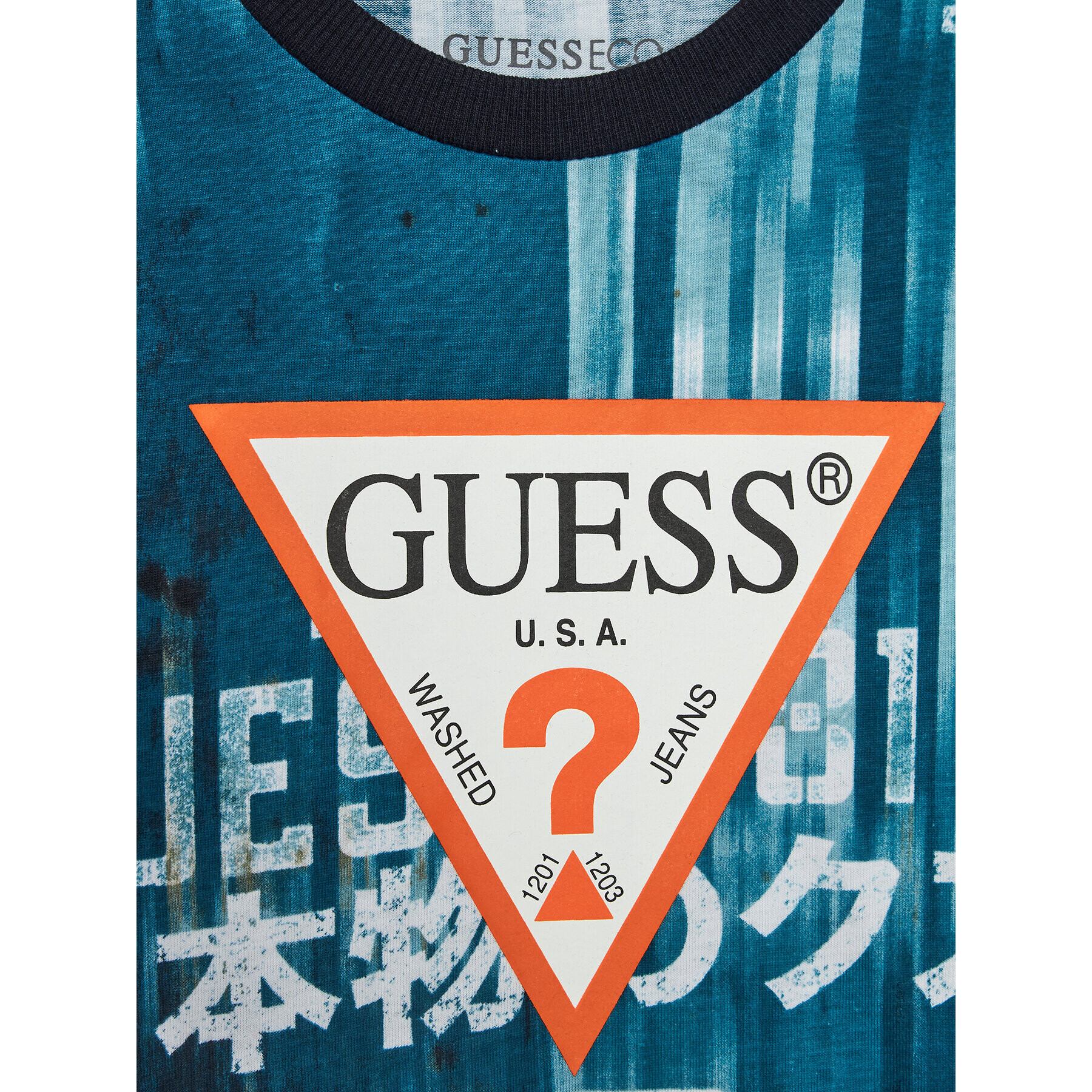 Guess Тишърт L4RI03 K8HM3 Син Regular Fit - Pepit.bg