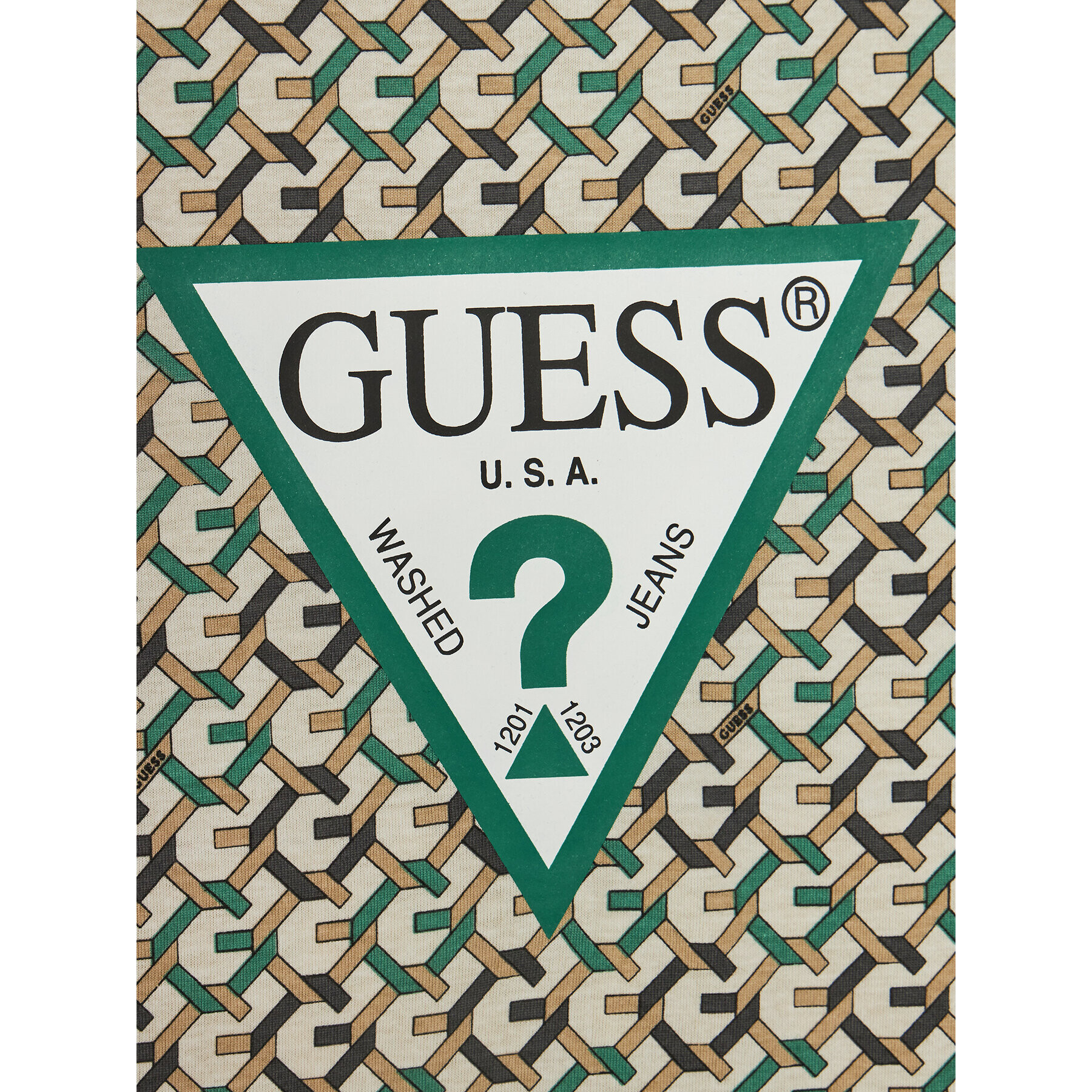 Guess Тишърт L4RI03 K8HM3 Зелен Regular Fit - Pepit.bg