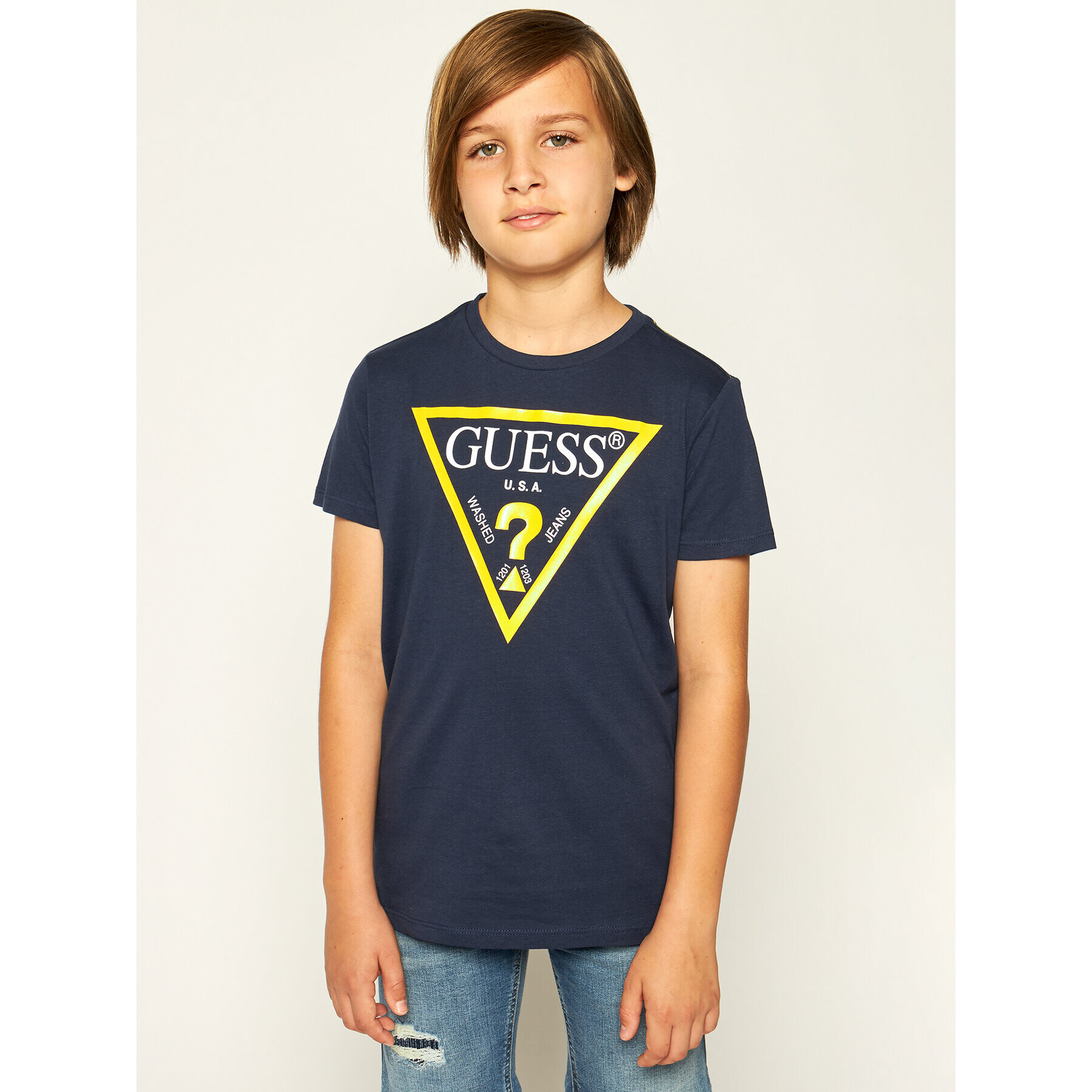 Guess Тишърт L73I55 K5M20 Тъмносин Regular Fit - Pepit.bg